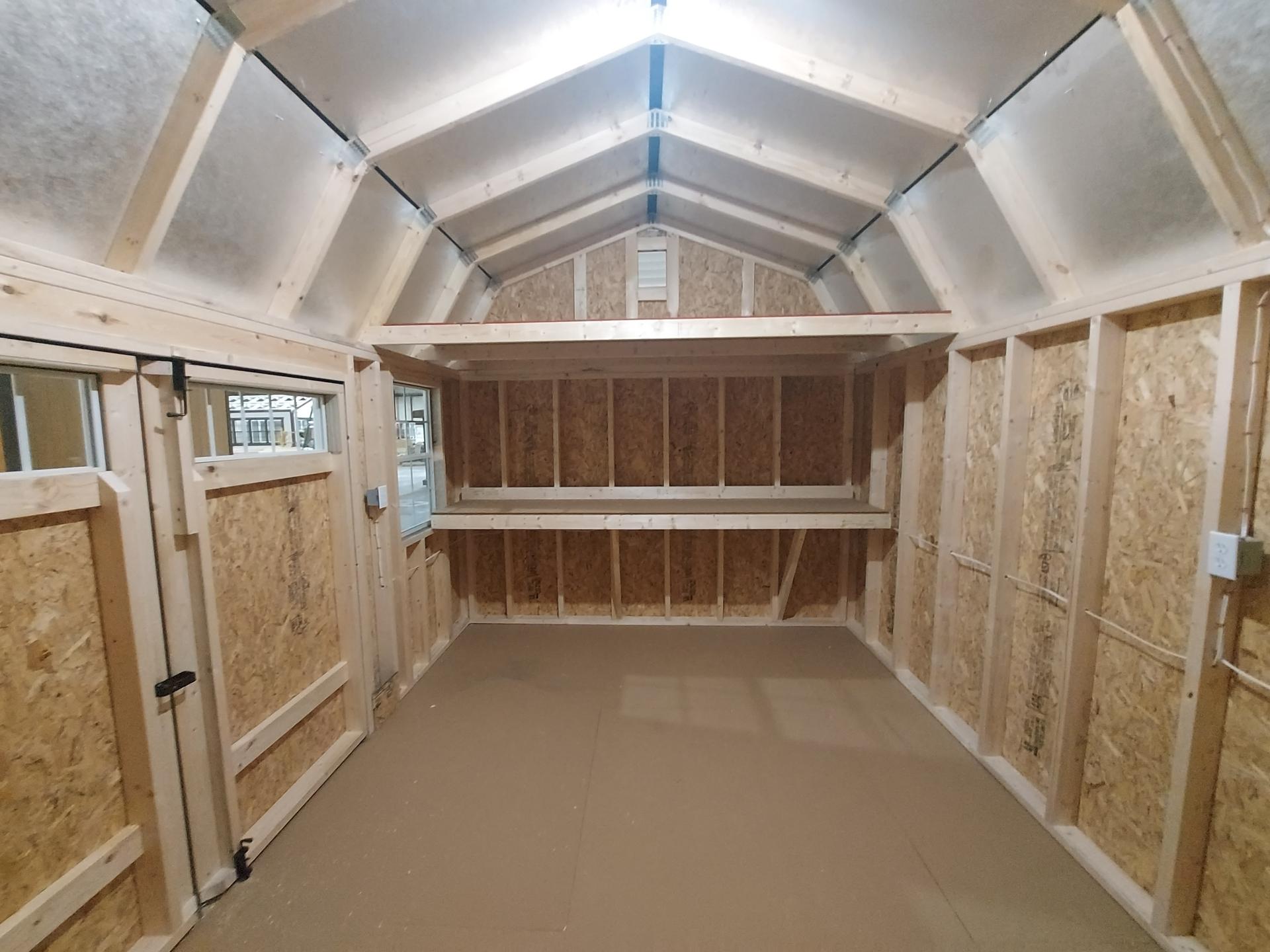 Standard Loft 10x16 portable building in Gale Force