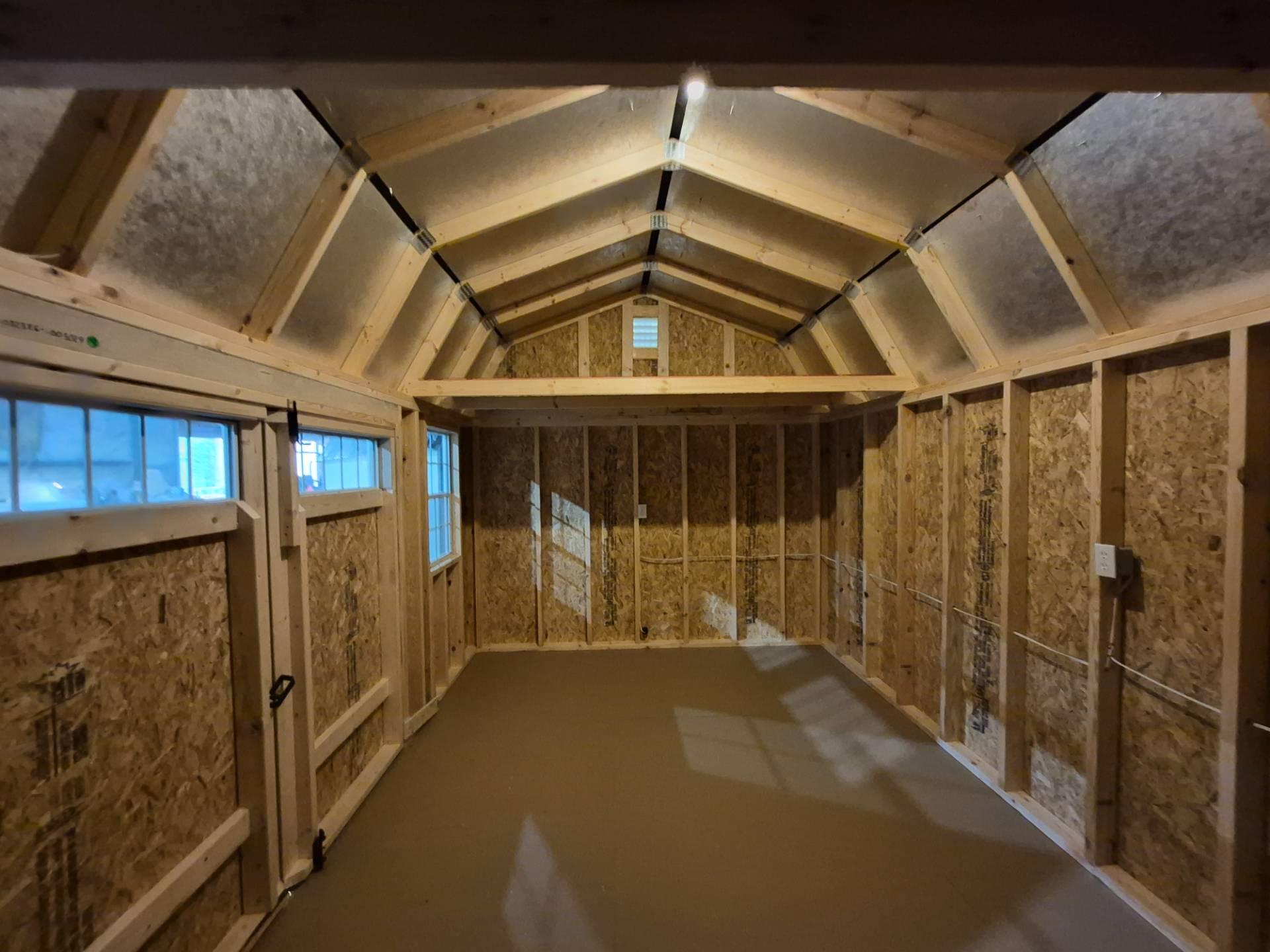 Standard Loft 10x16 portable building in Moth Gray
