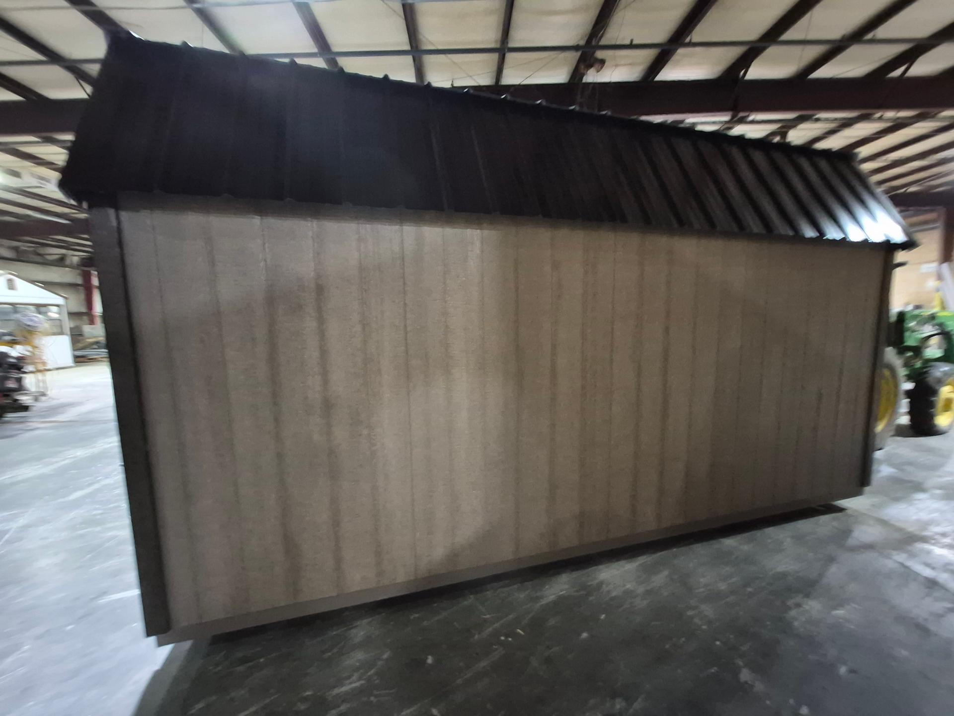 Standard Loft 10x16 portable building in Barnwood Gray