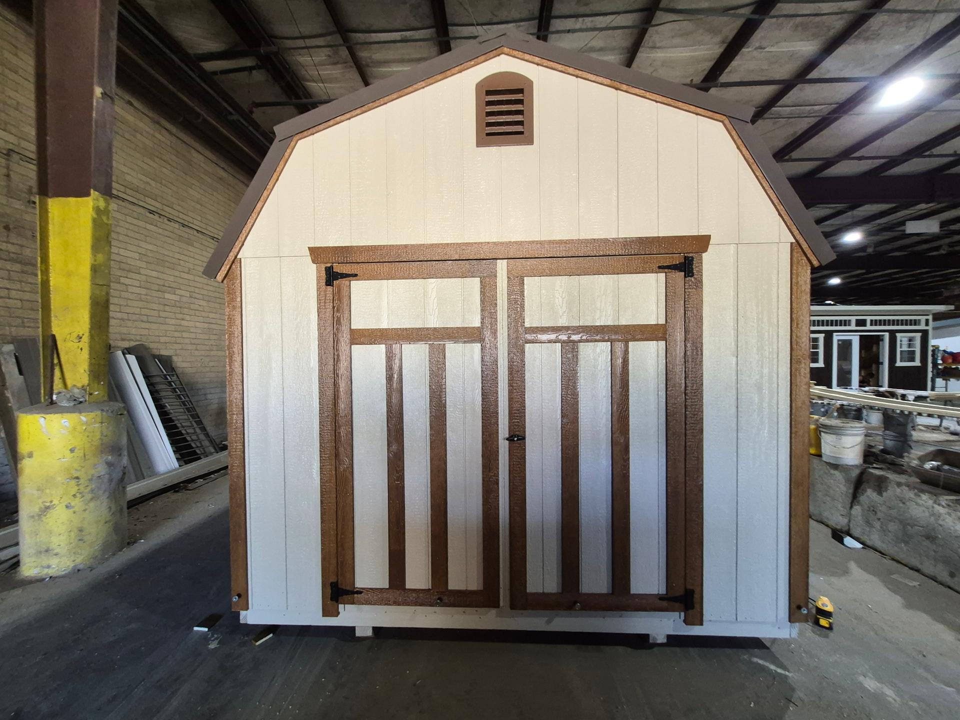 Standard Loft 10x16 portable building in Pavillion Beige