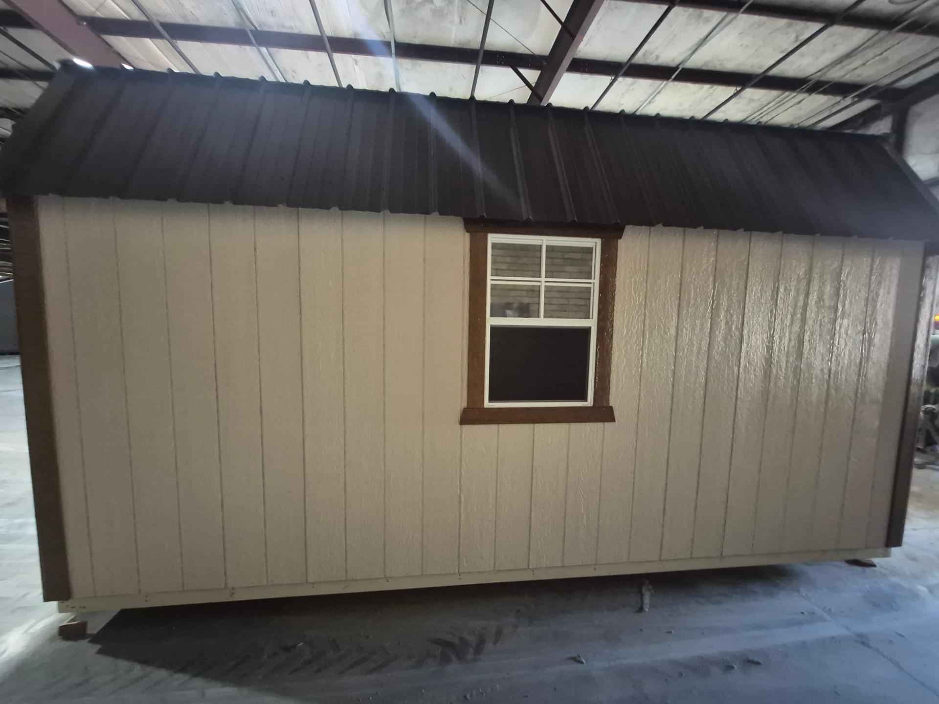 Standard Loft 10x16 portable building in Pavillion Beige