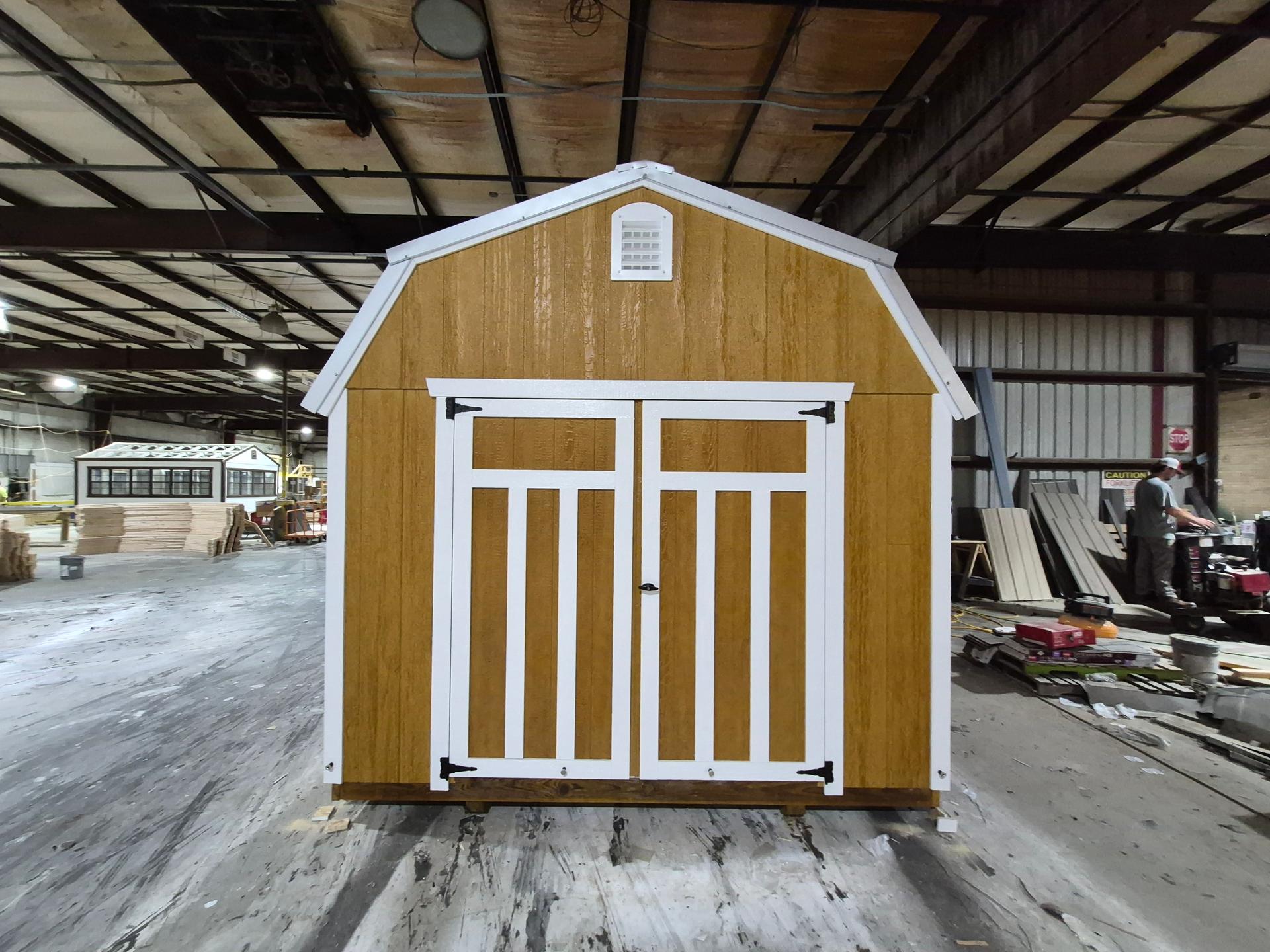 Standard Loft 10x16 portable building in Golden Wheat