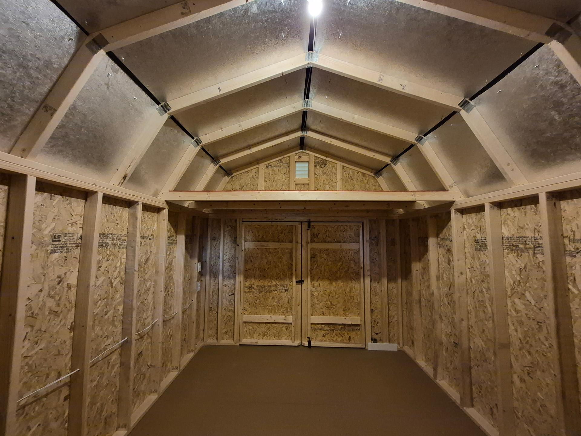 Standard Loft 10x16 portable building in Golden Wheat
