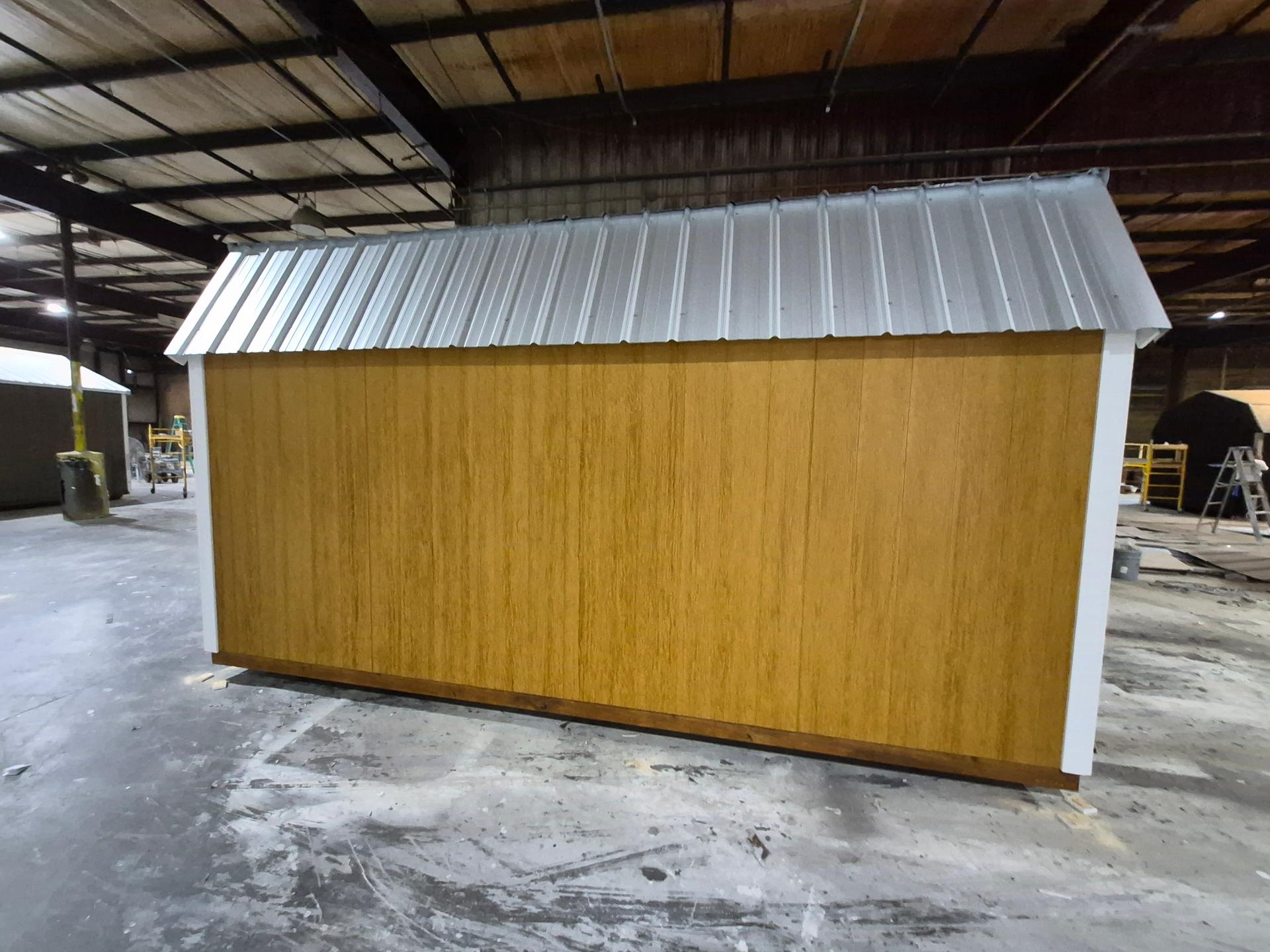 Standard Loft 10x16 portable building in Golden Wheat