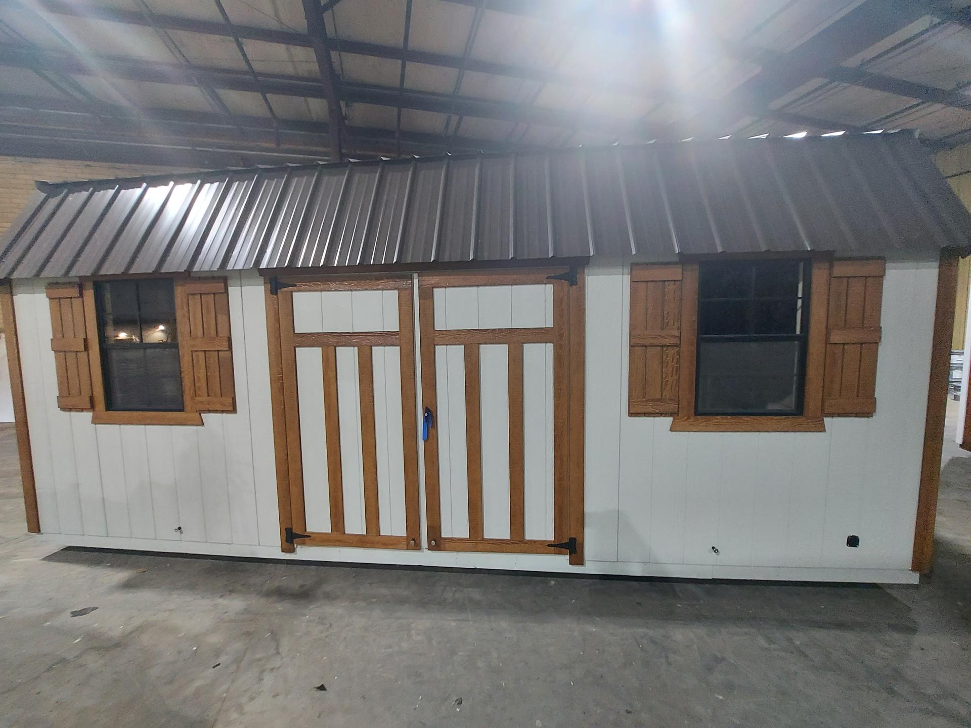 Standard Loft 10x20 portable building in Soft Sage