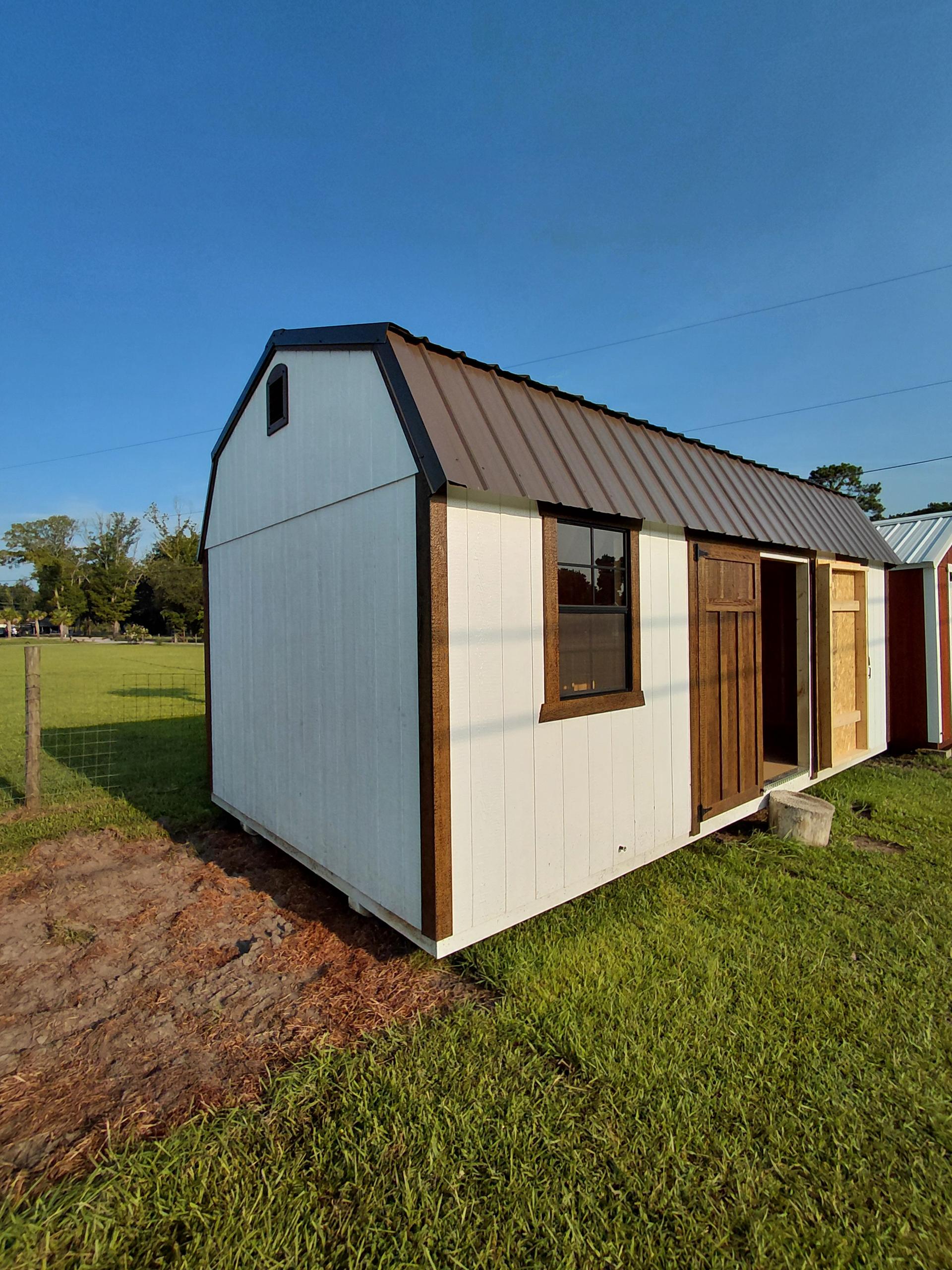 Standard Loft 10x20 portable building in White