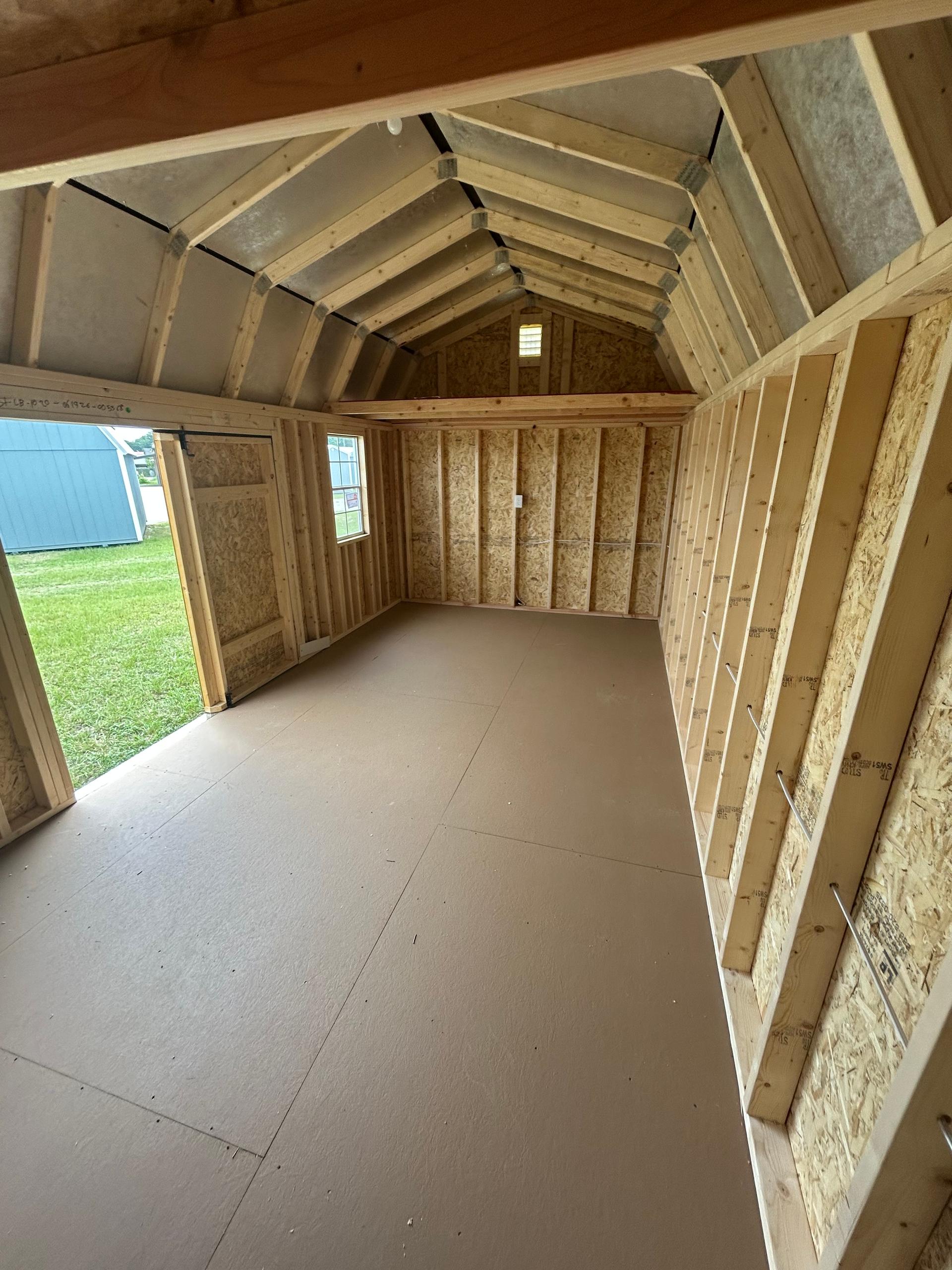 Standard Loft 10x20 portable building in Charcoal Blue