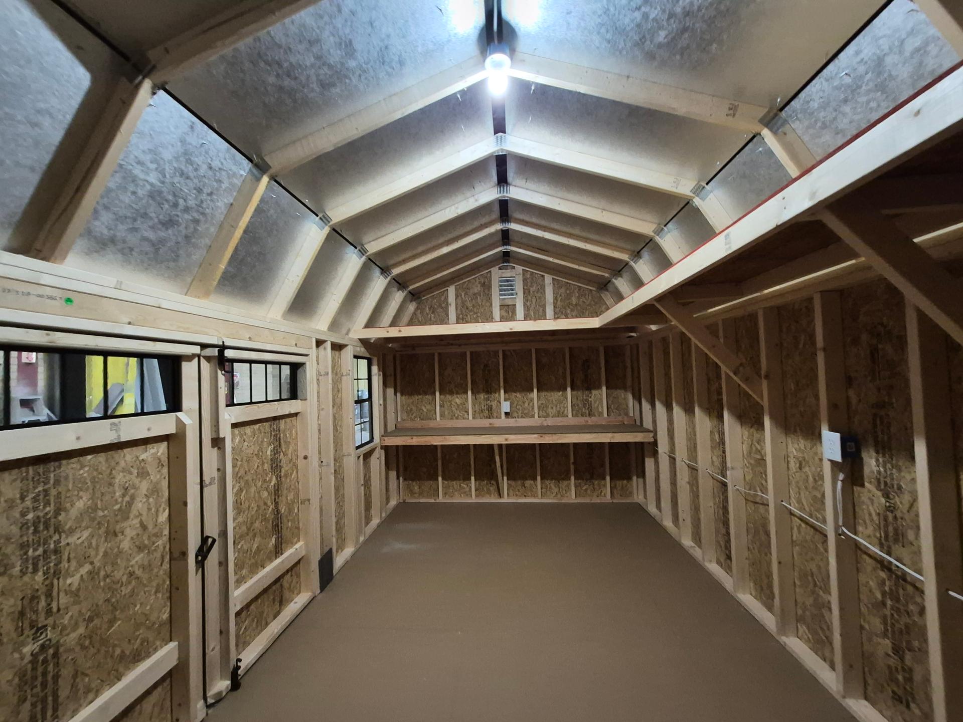 Standard Loft 10x20 portable building in White