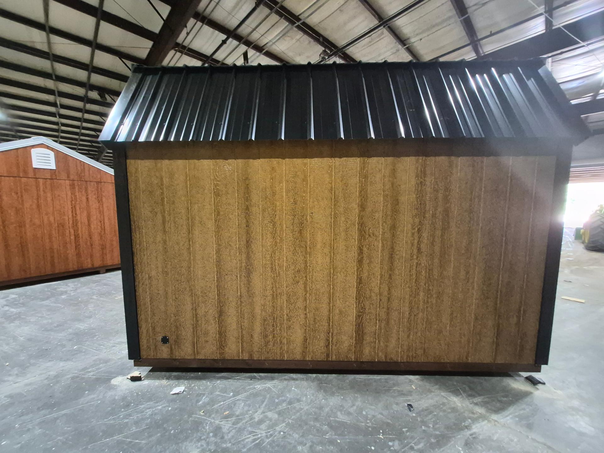 Standard Loft 8x12 portable building in Chestnut Brown