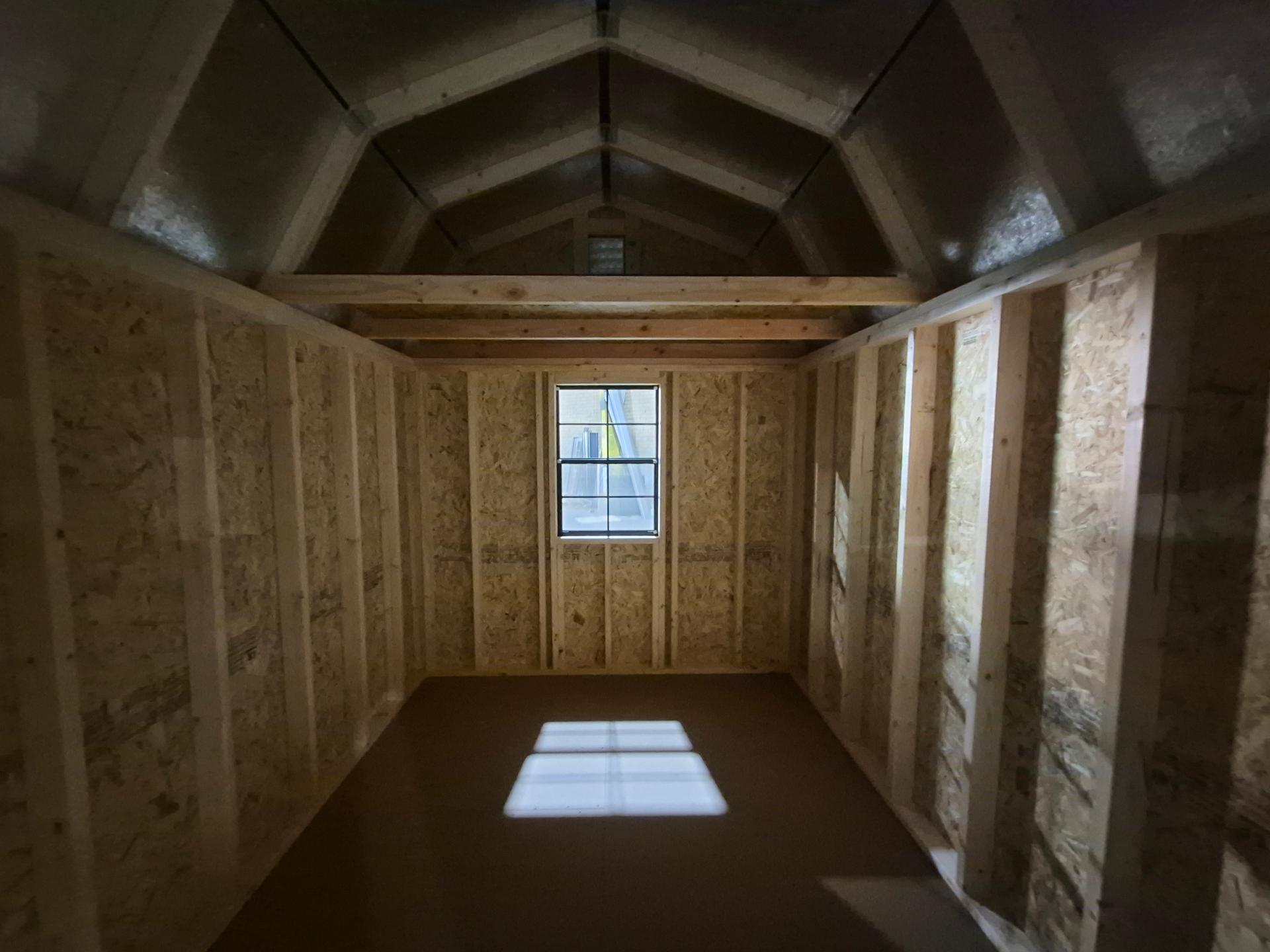 Standard Loft 8x12 portable building in Chestnut Brown