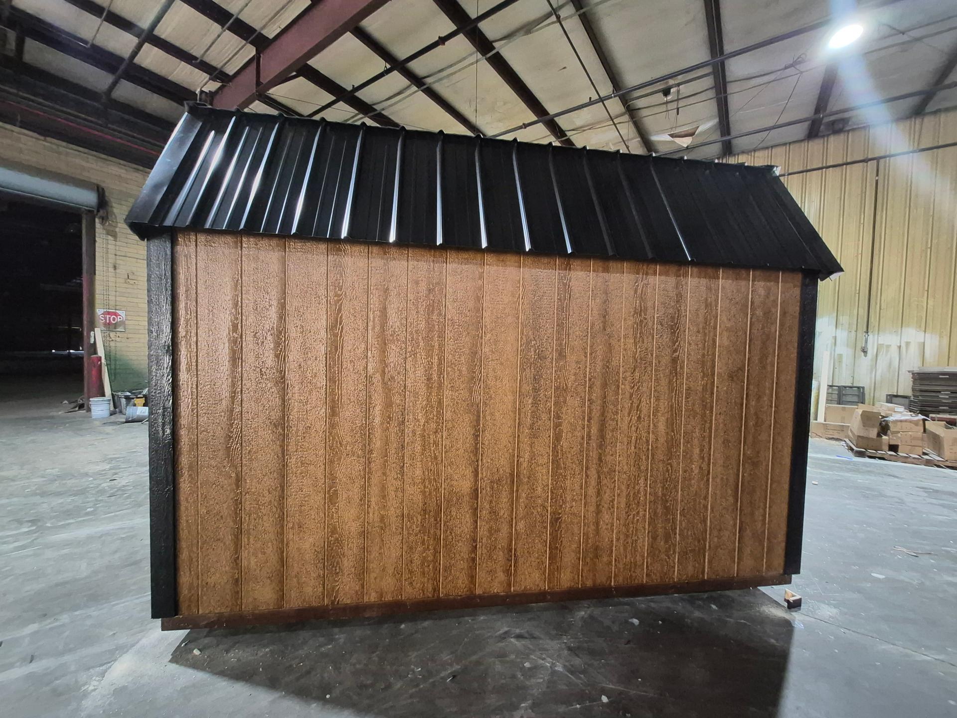 Standard Loft 8x12 portable building in Chestnut Brown
