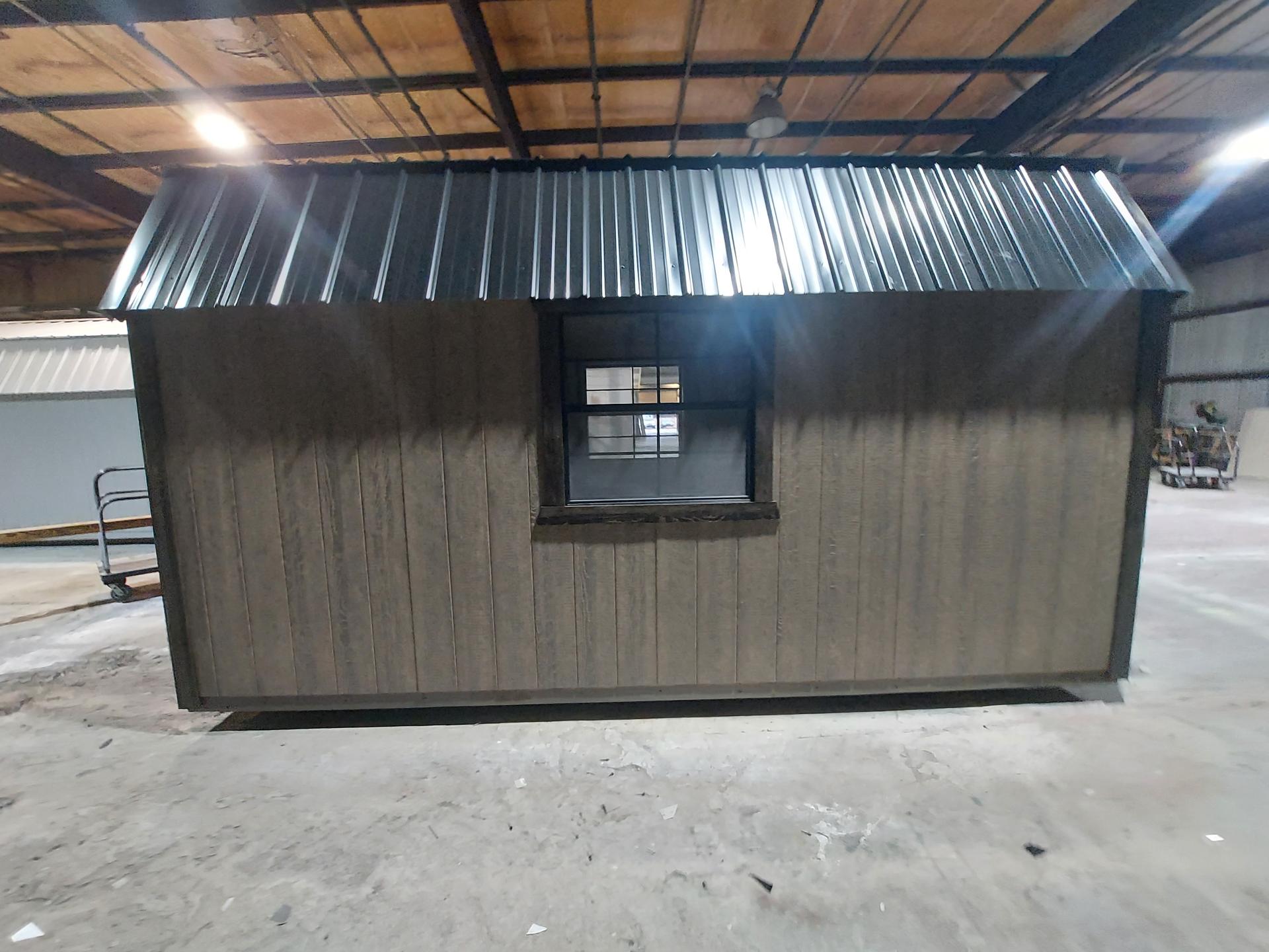 Standard Loft 8x16 portable building in Barnwood Gray