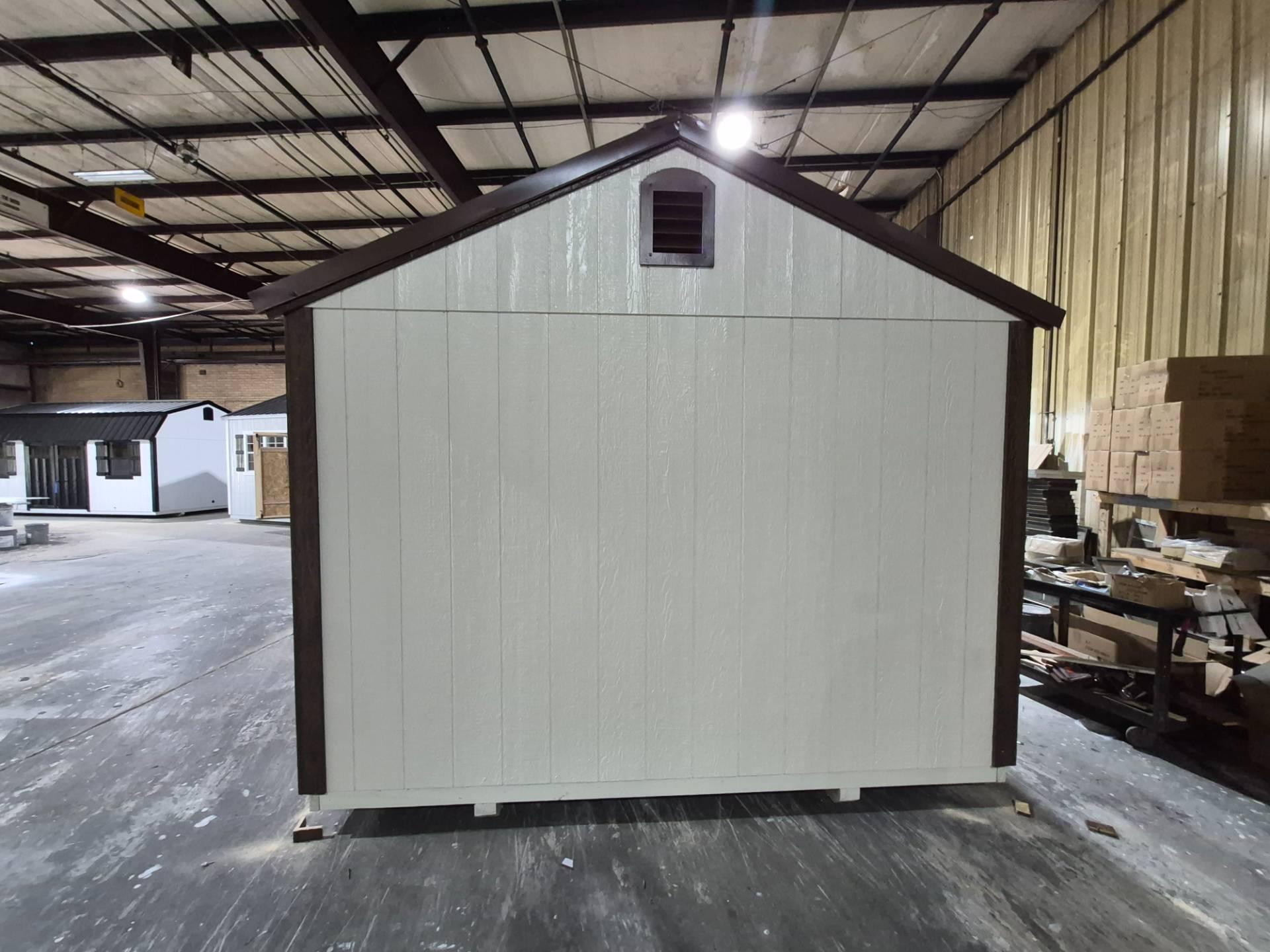 Standard Utility 10x12 portable building in Navajo White
