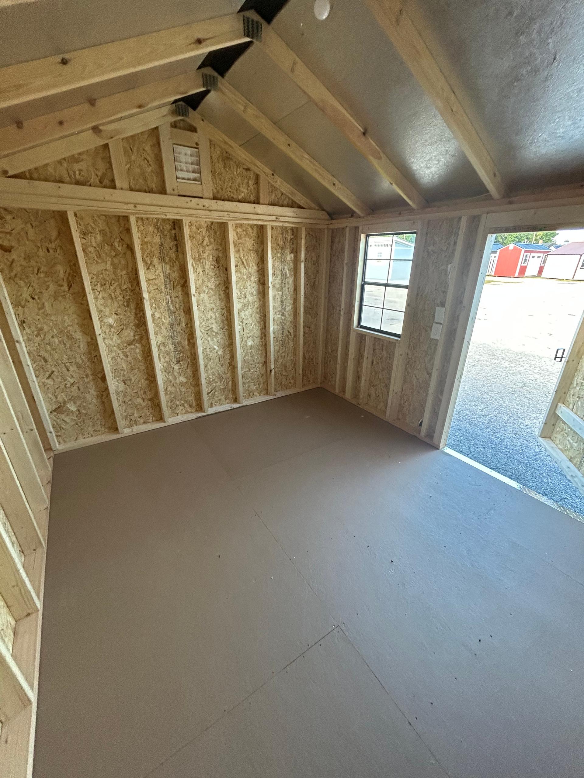 Standard Utility 10x12 portable building in White
