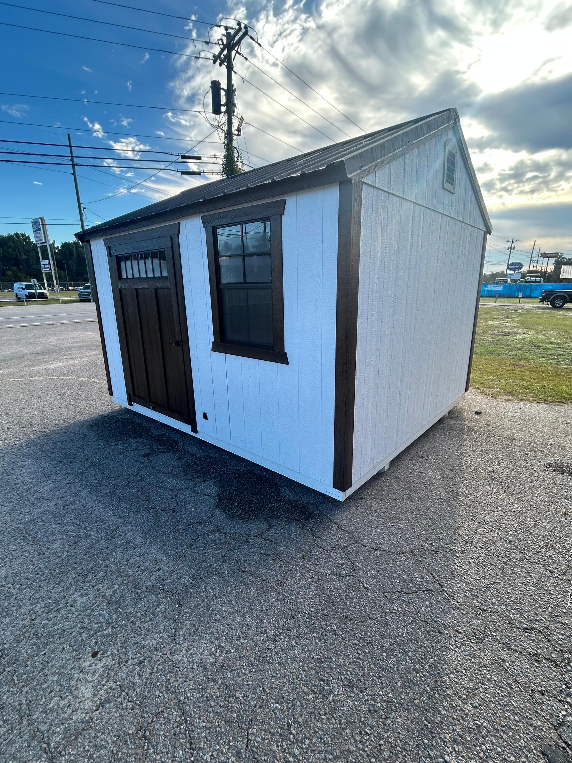 Standard Utility 10x12 portable building in White