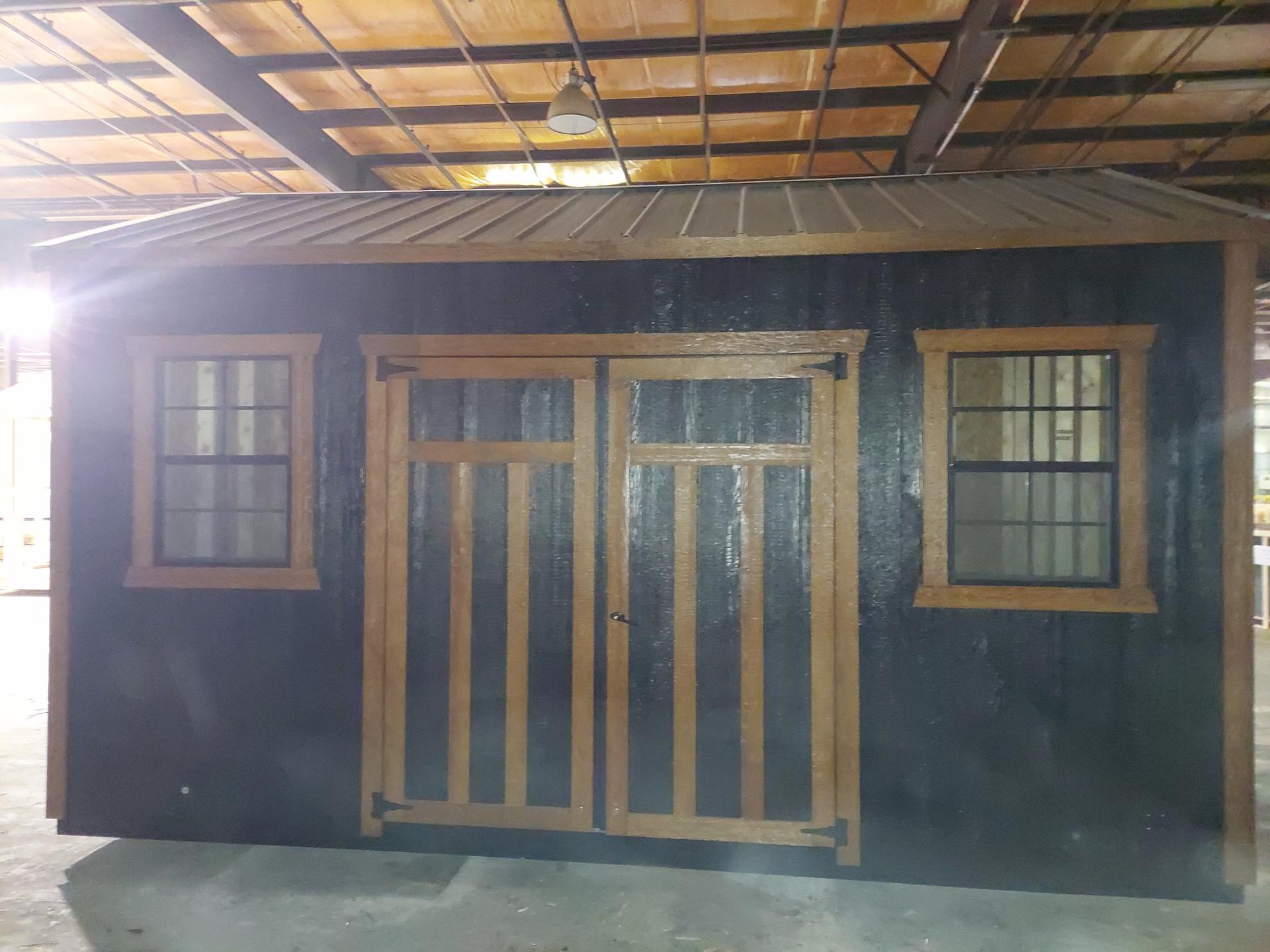Standard Utility 10x16 portable building in Black