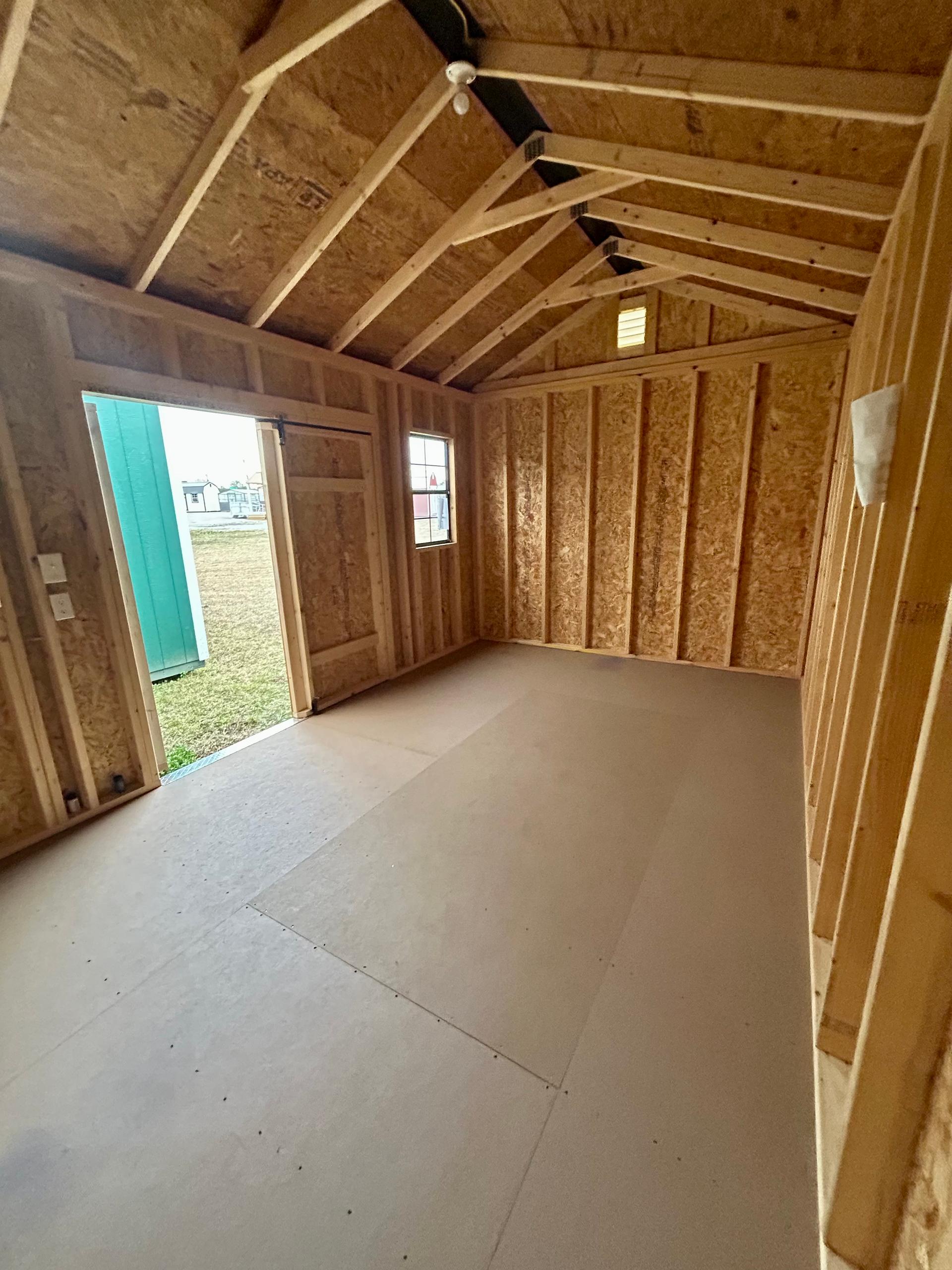 Standard Utility 10x16 portable building in Dress Blues