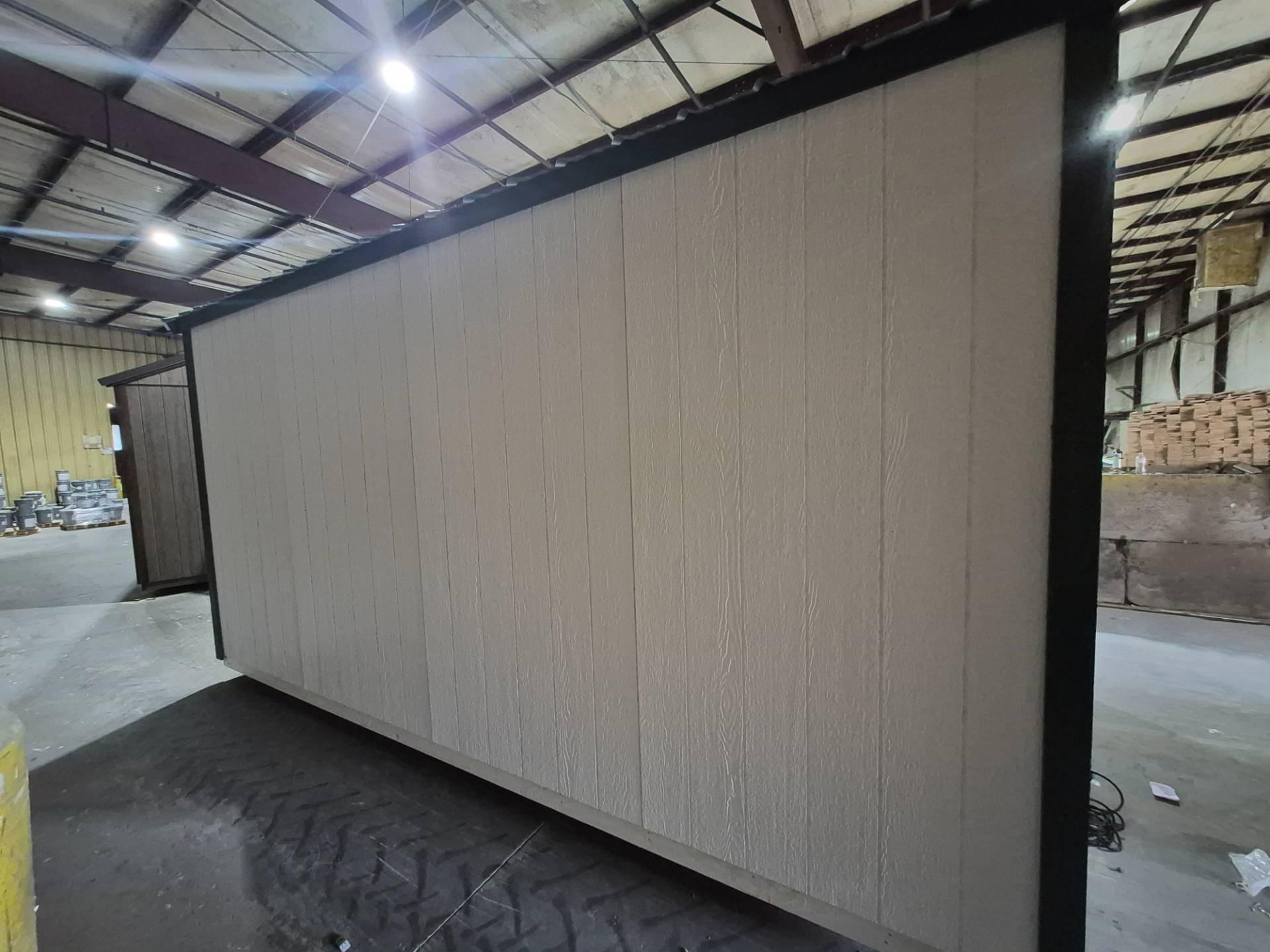 Standard Utility 10x16 portable building in Navajo White