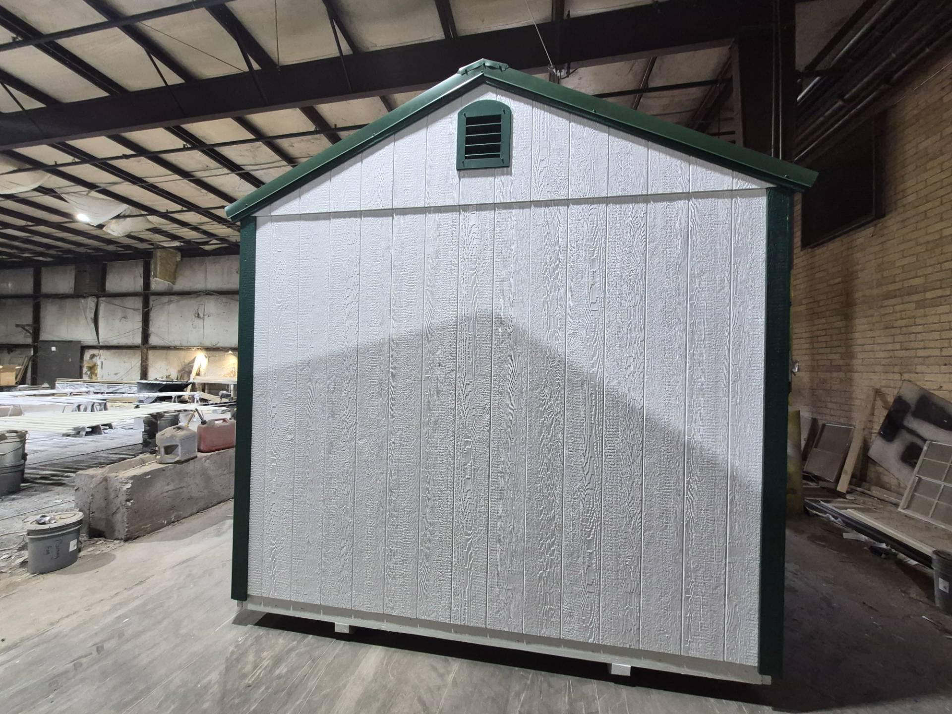 Standard Utility 10x16 portable building in Navajo White