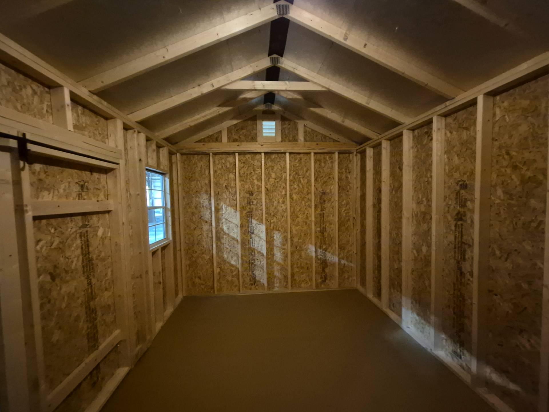 Standard Utility 10x16 portable building in Barnwood Gray
