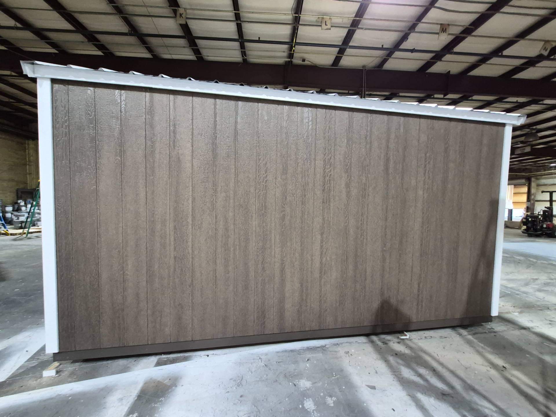 Standard Utility 10x16 portable building in Barnwood Gray