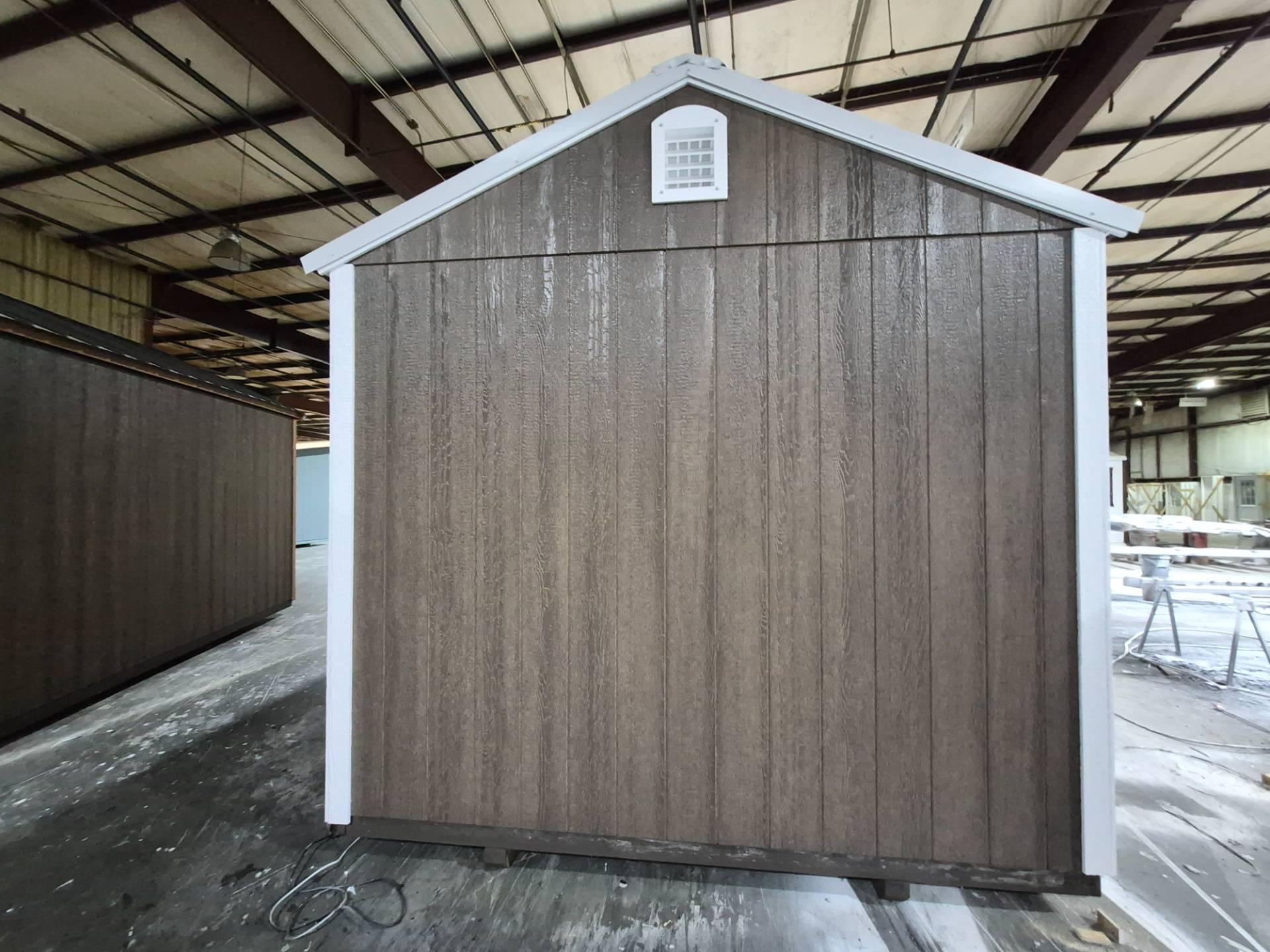 Standard Utility 10x16 portable building in Barnwood Gray
