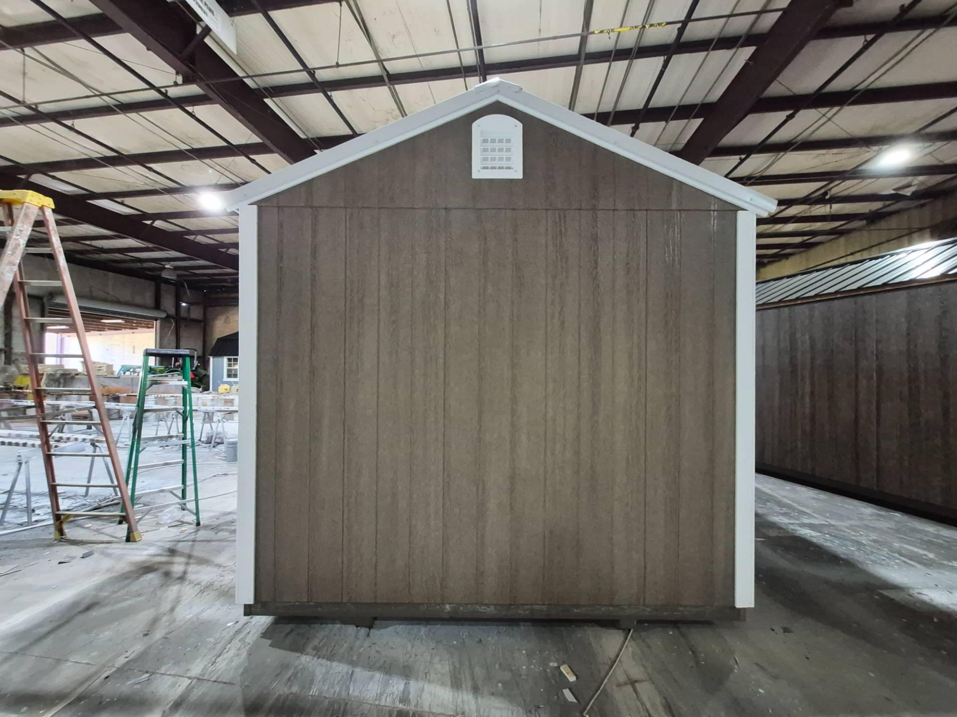 Standard Utility 10x16 portable building in Barnwood Gray