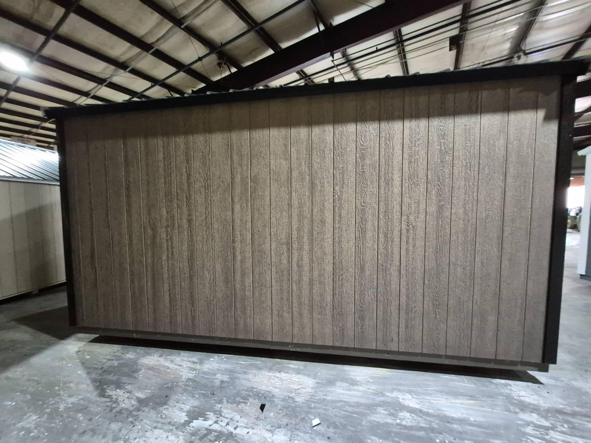 Standard Utility 10x16 portable building in Barnwood Gray