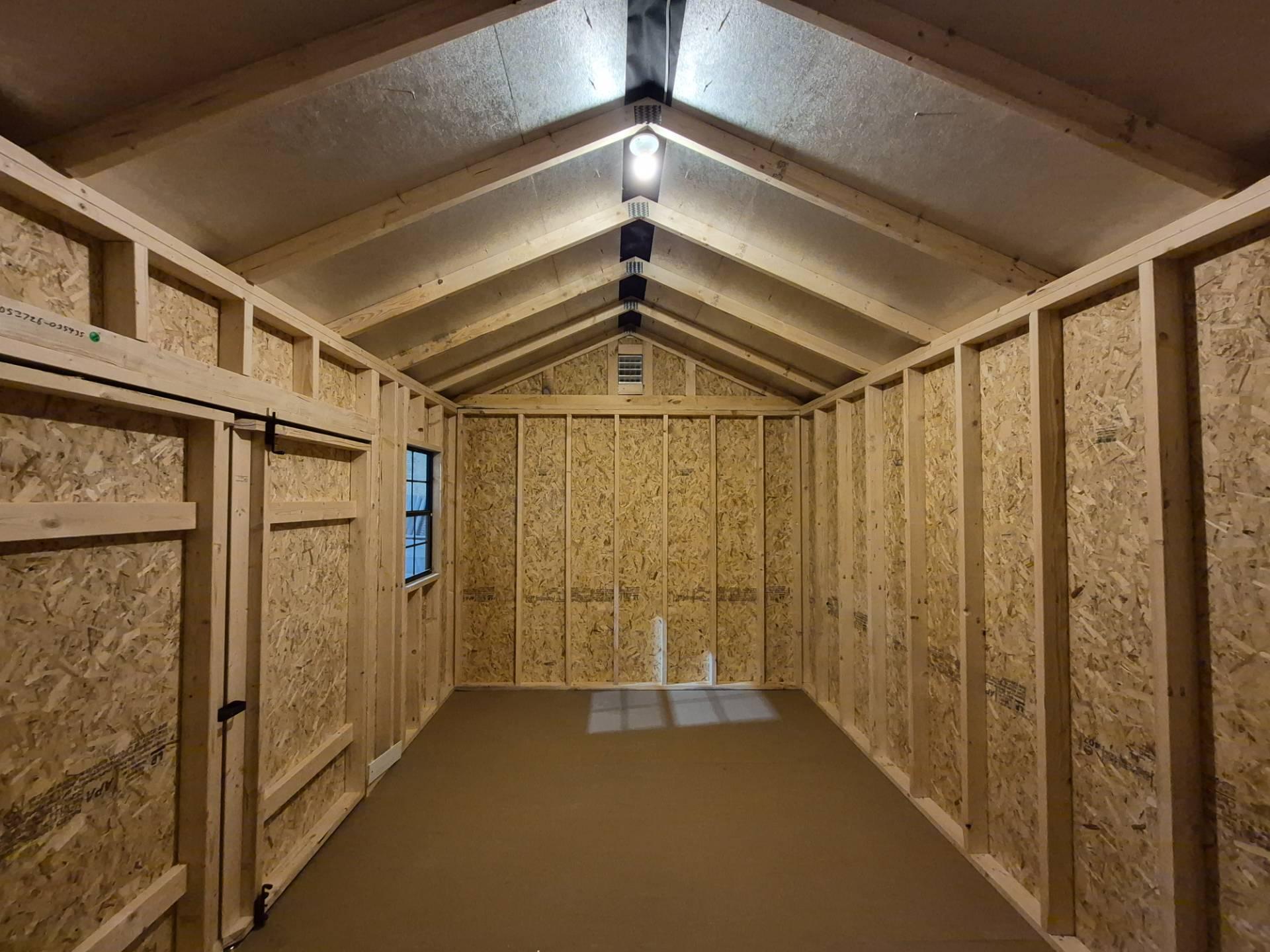 Standard Utility 10x16 portable building in Barnwood Gray