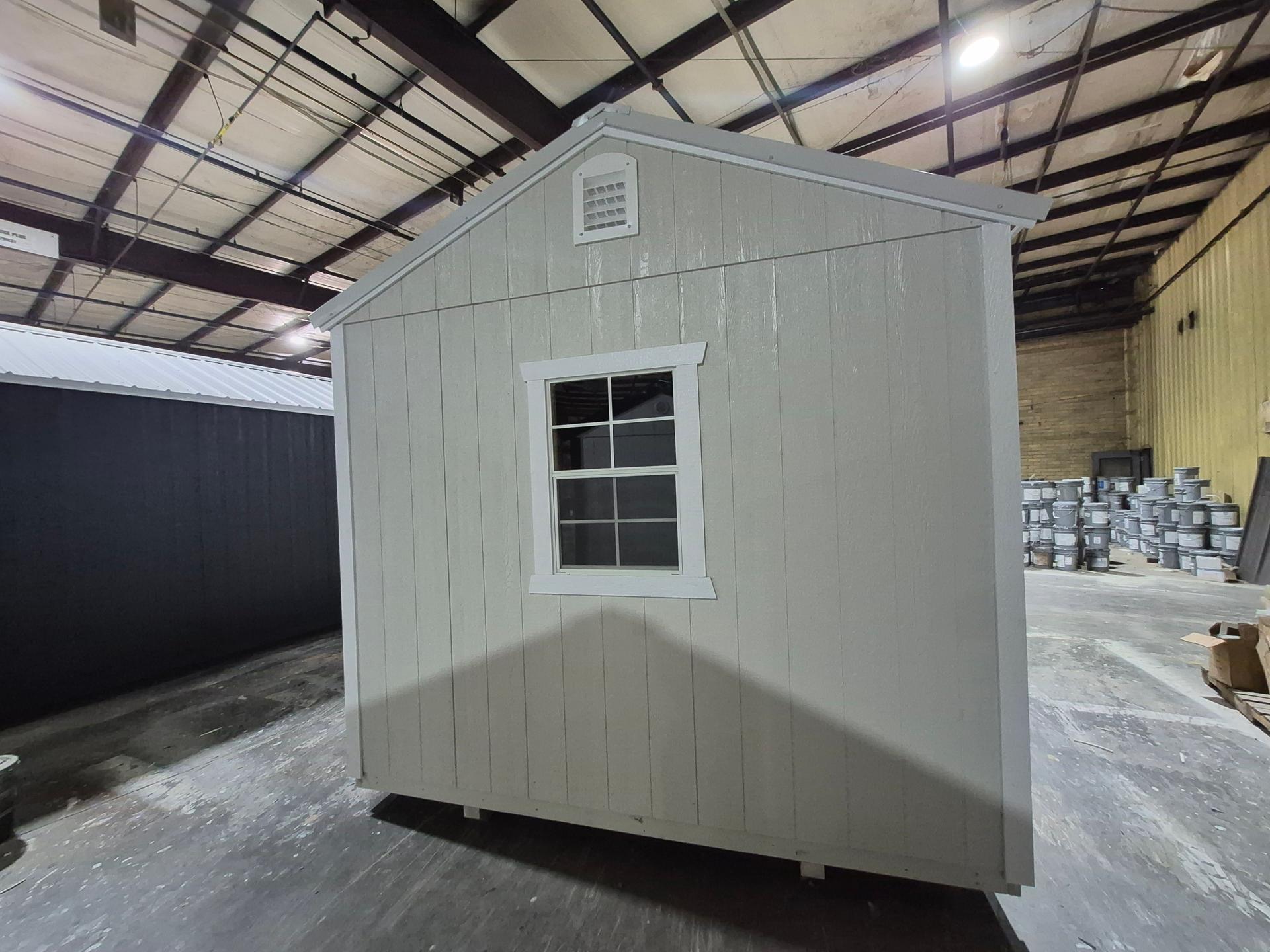 Standard Utility 10x16 portable building in Gray Heron