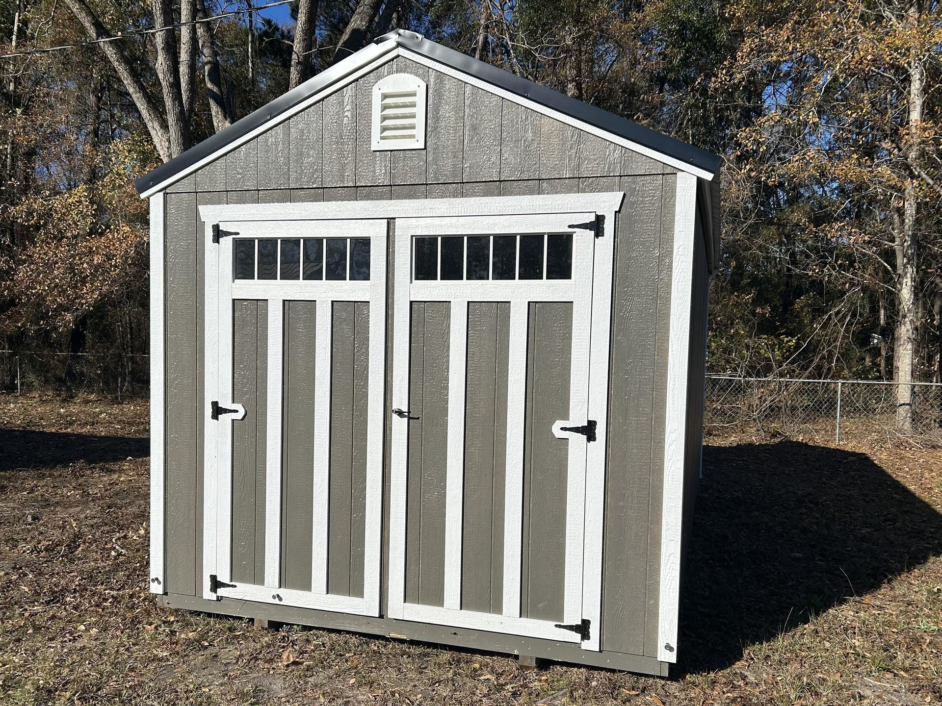 Standard Utility 10x20 portable building in Barnwood Grey