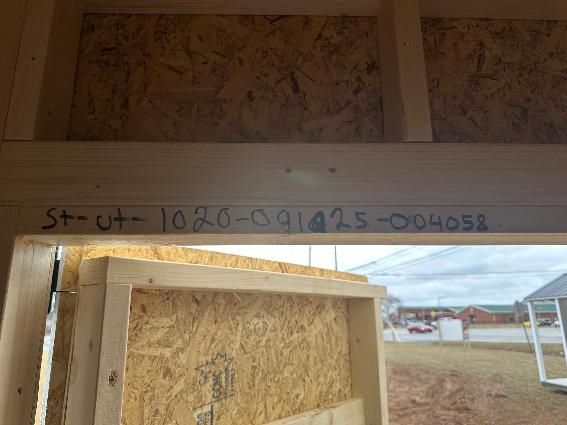 Standard Utility 10x20 portable building in Navajo White
