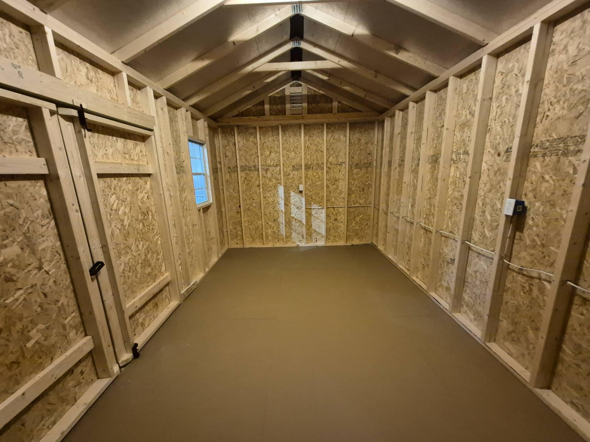 Standard Utility 10x20 portable building in Pale Pine