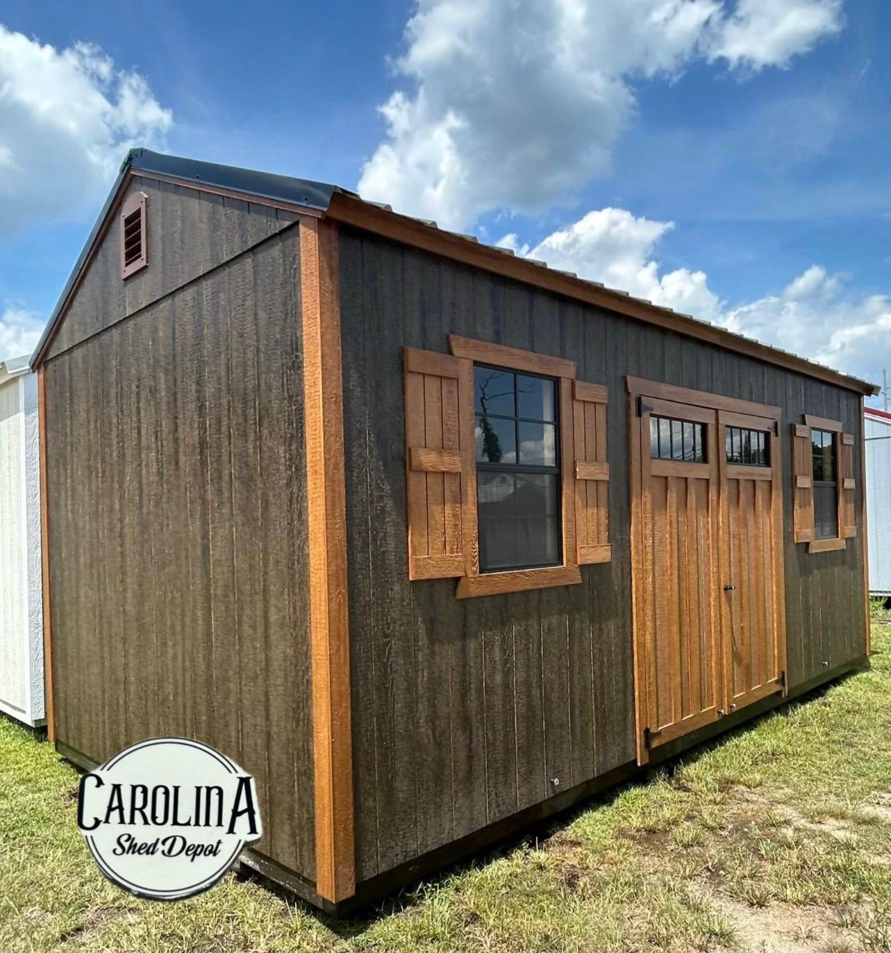 Standard Utility 10x20 portable building in Ebony