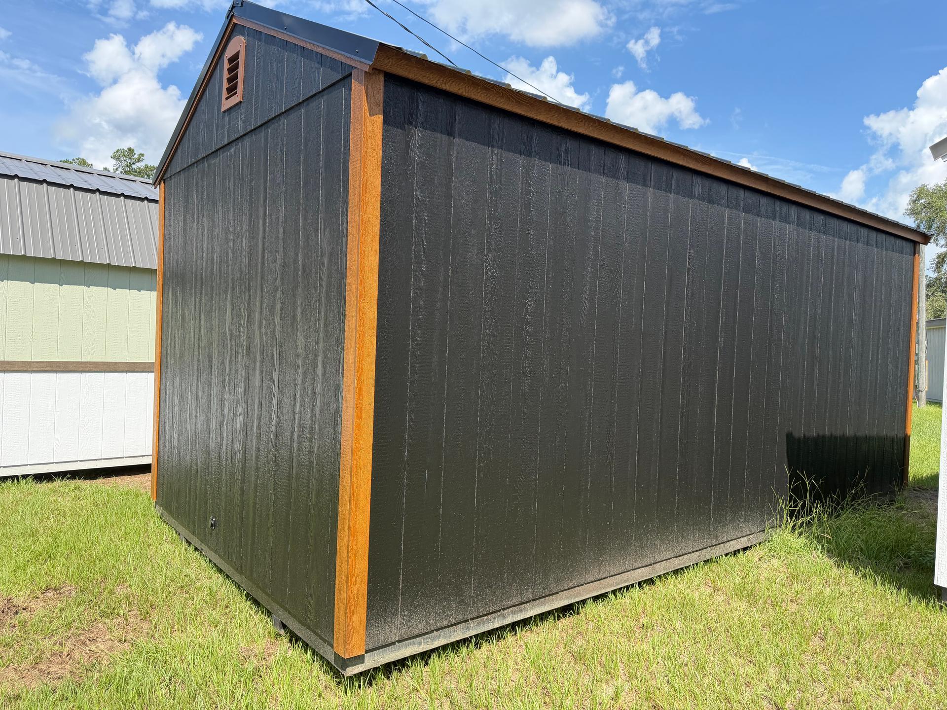 Standard Utility 10x20 portable building in Black
