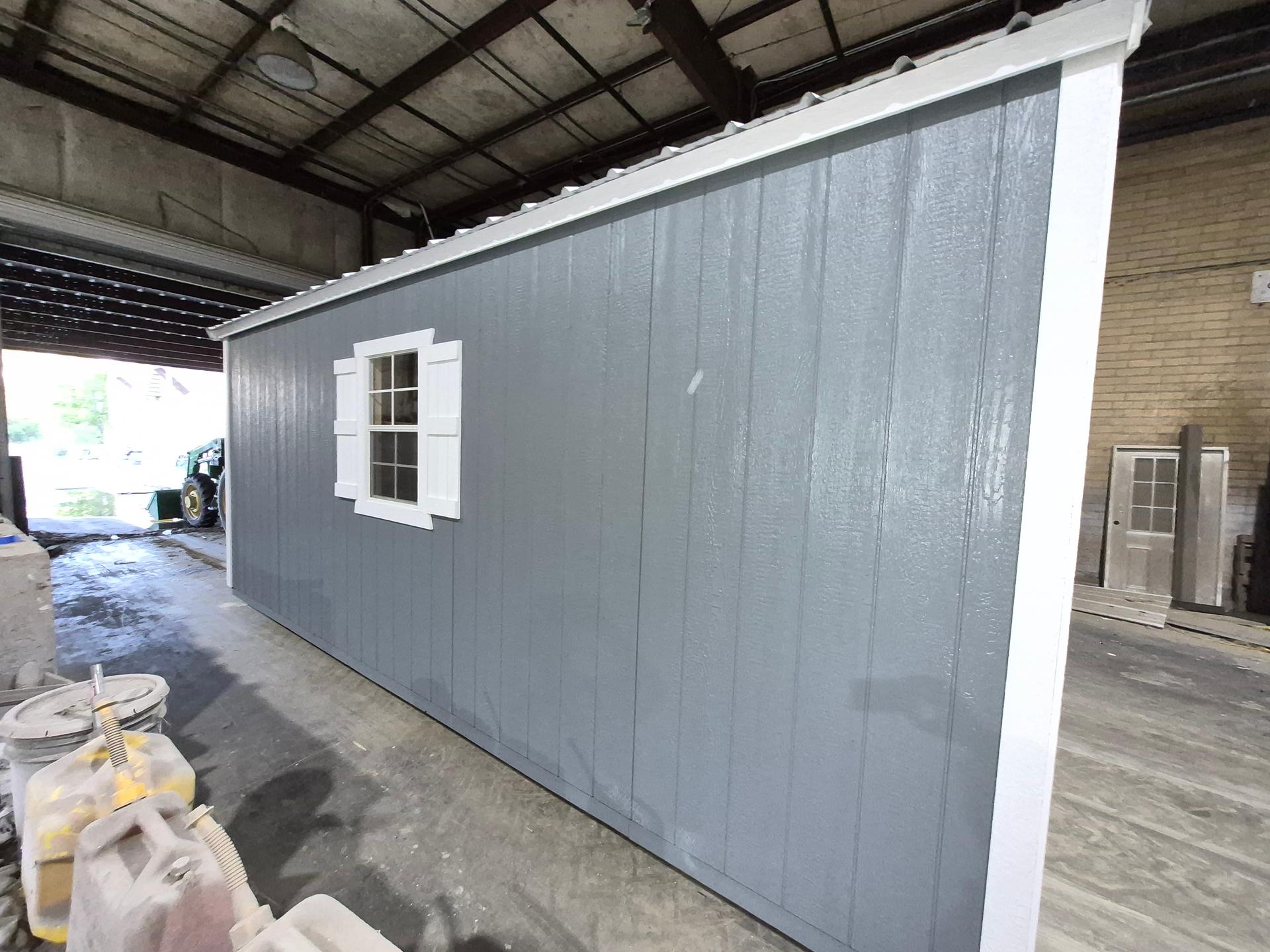 Standard Utility 10x20 portable building in Phoenix Gray
