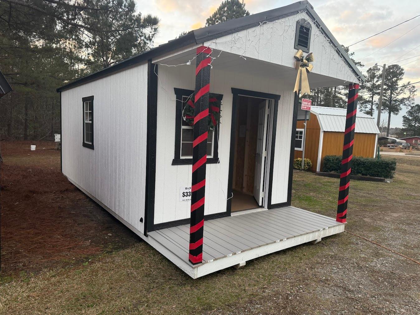 Standard Utility 10x24 portable building in White
