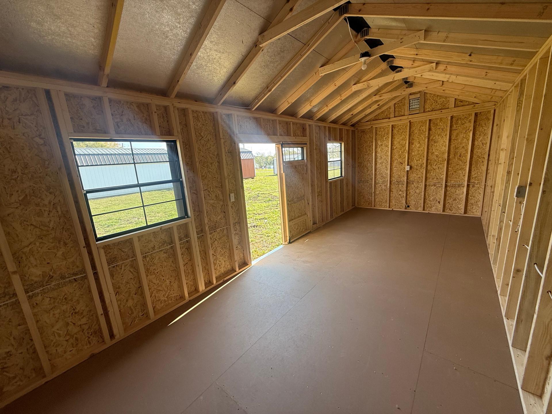 Standard Utility 10x24 portable building in Bark