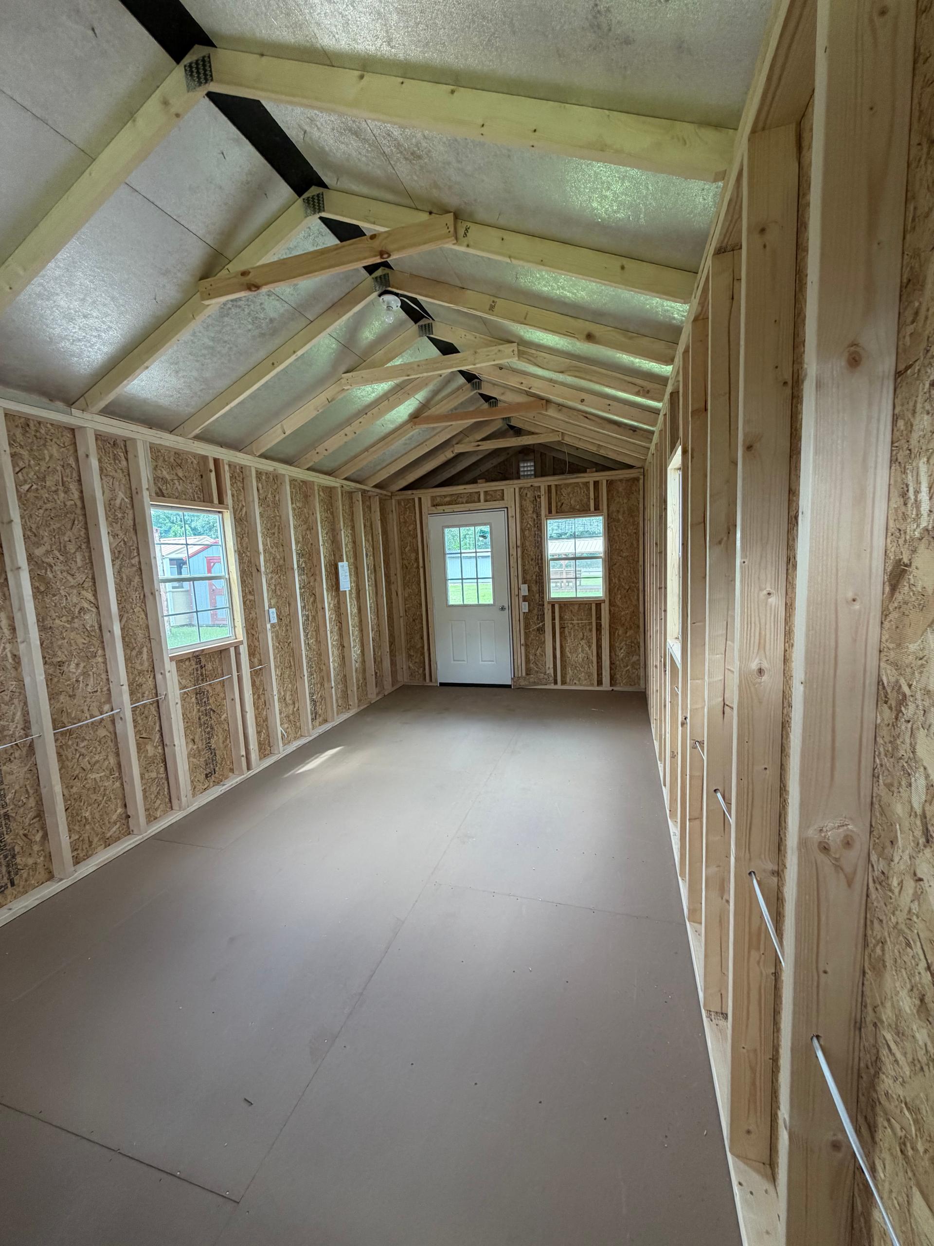 Standard Utility 10x24 portable building in Moth Gray