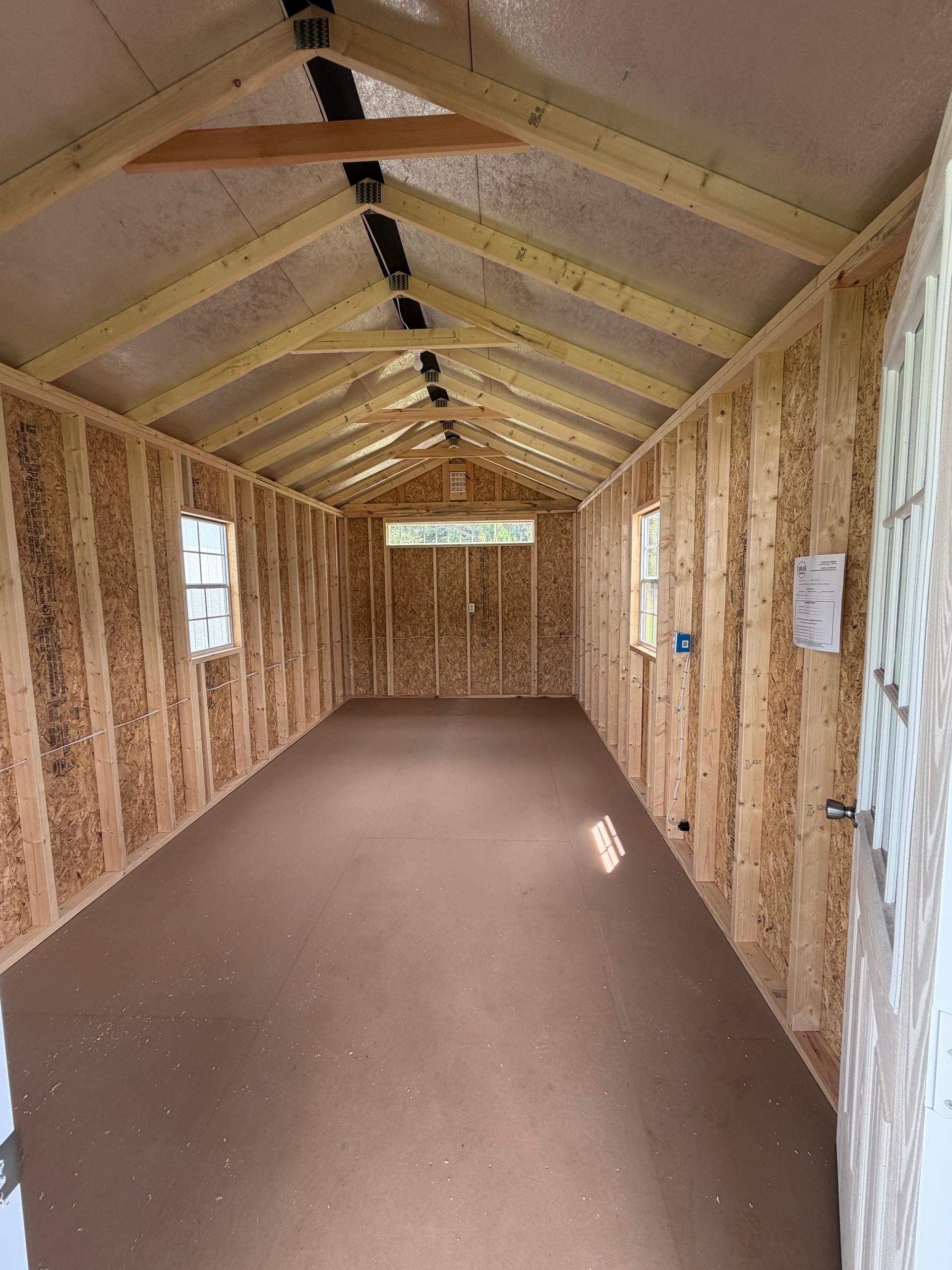 Standard Utility 10x24 portable building in Moth Gray
