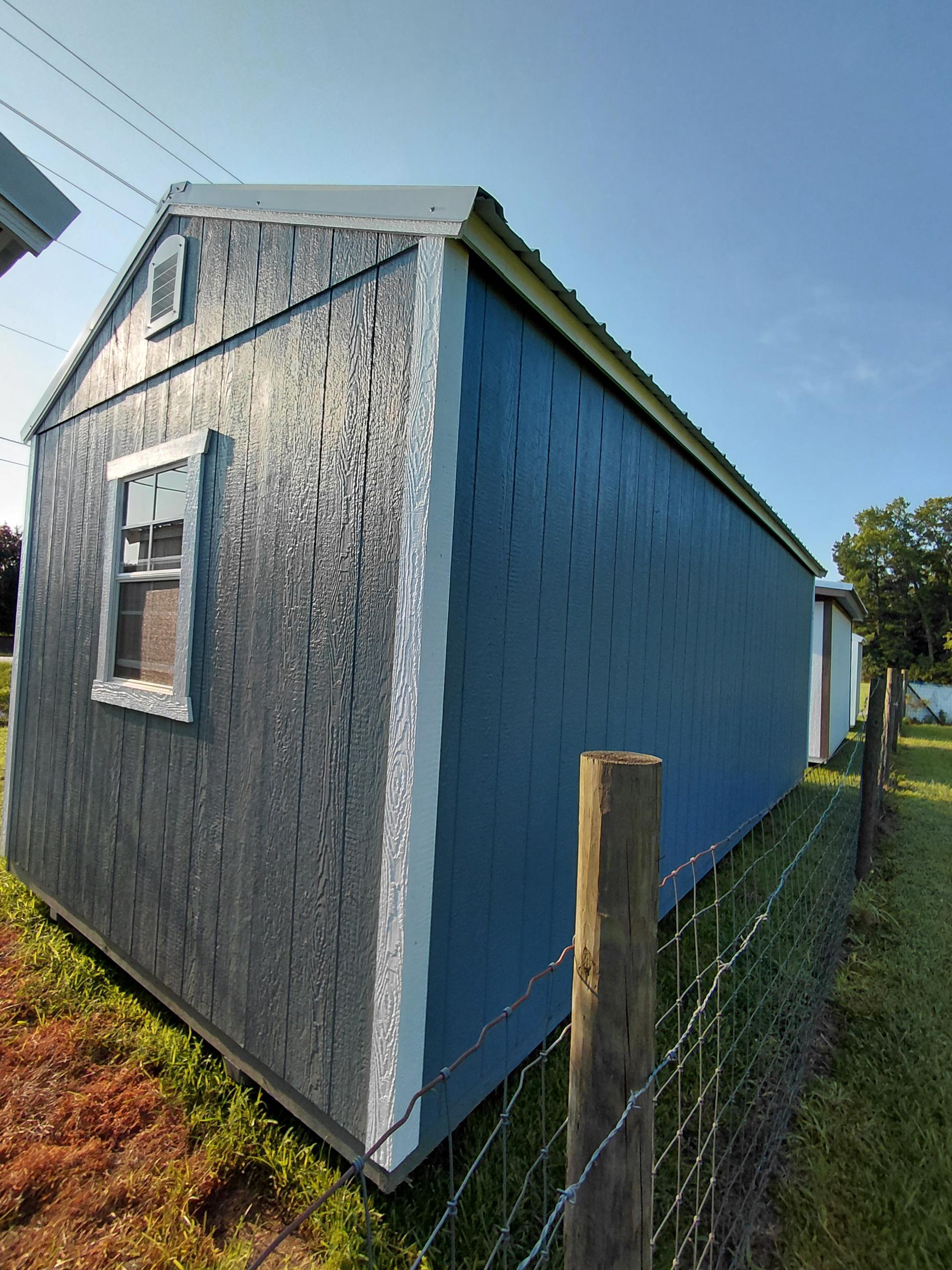 Standard Utility 10x24 portable building in Phoenix Gray