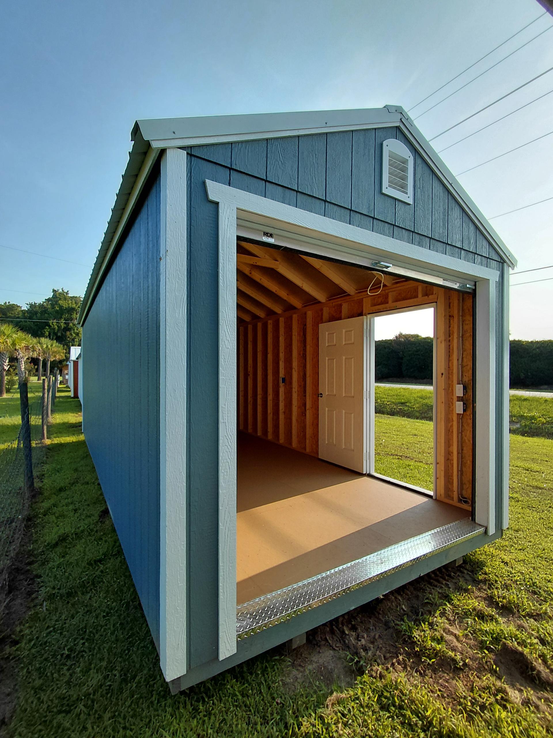 Standard Utility 10x24 portable building in Phoenix Gray
