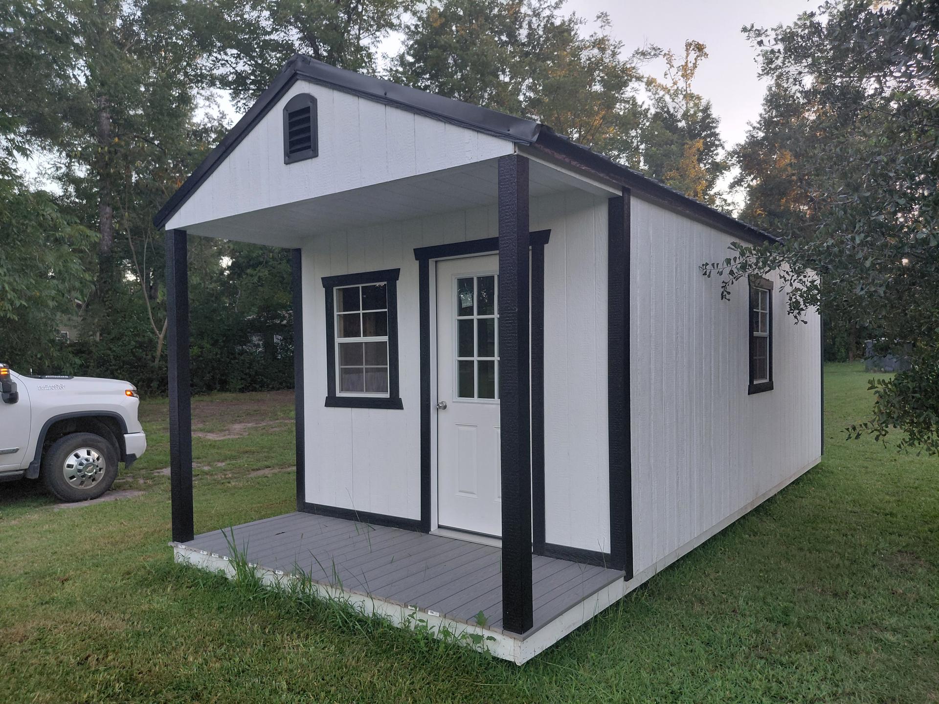 Standard Utility 10x24 portable building in White