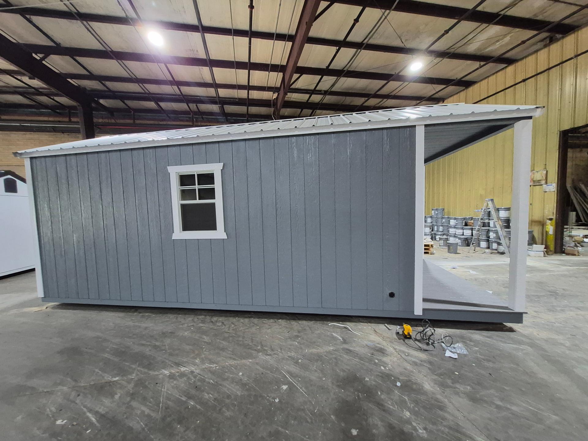 Standard Utility 10x24 portable building in Phoenix Gray