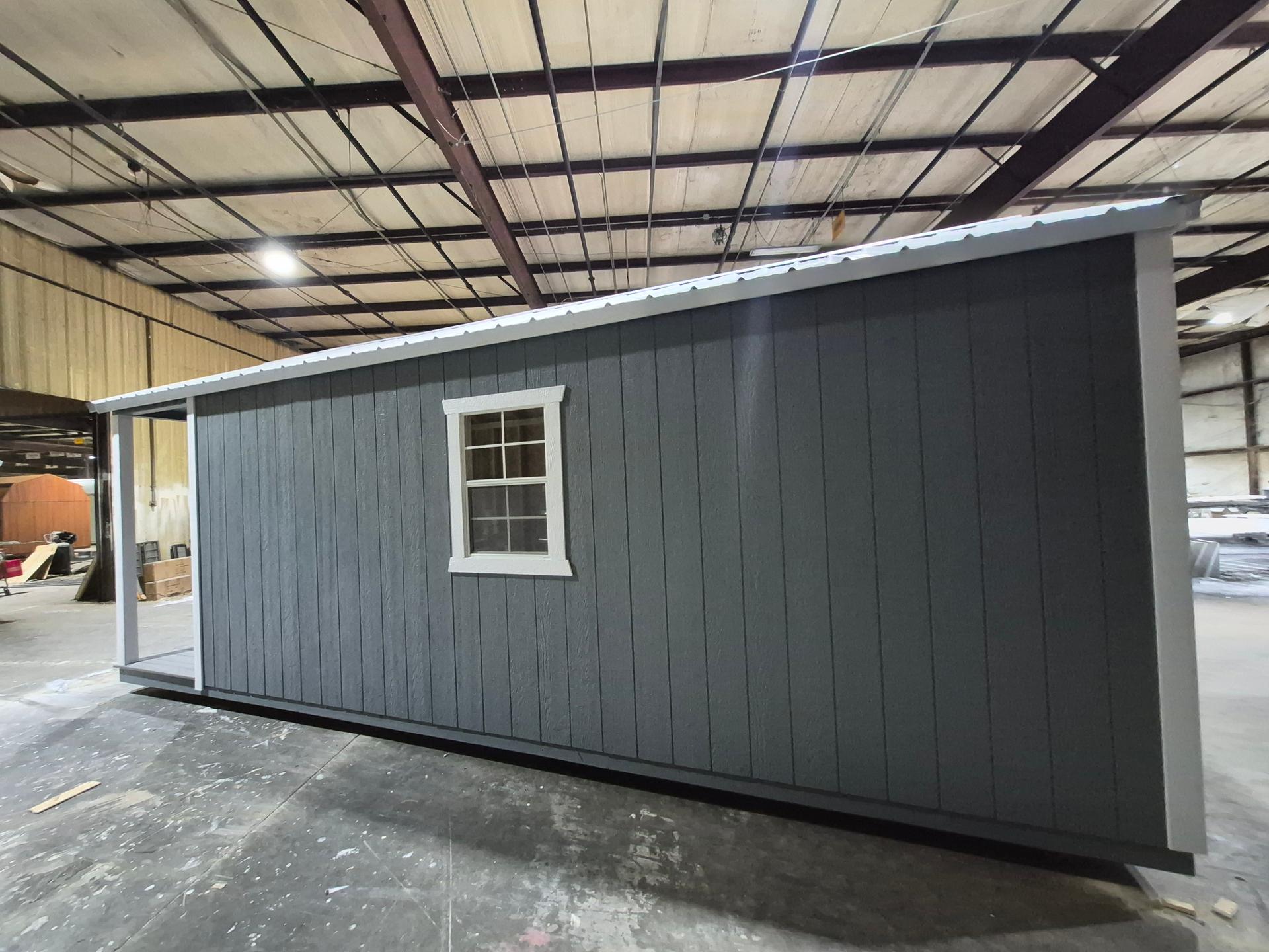 Standard Utility 10x24 portable building in Phoenix Gray