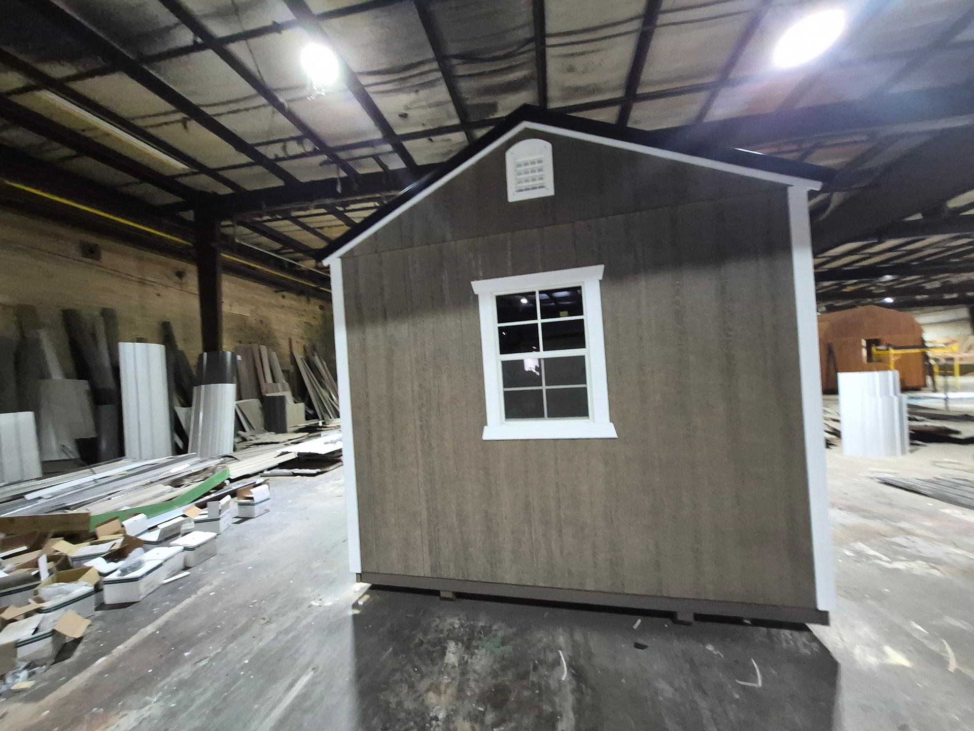 Standard Utility 10x24 portable building in Barnwood Gray
