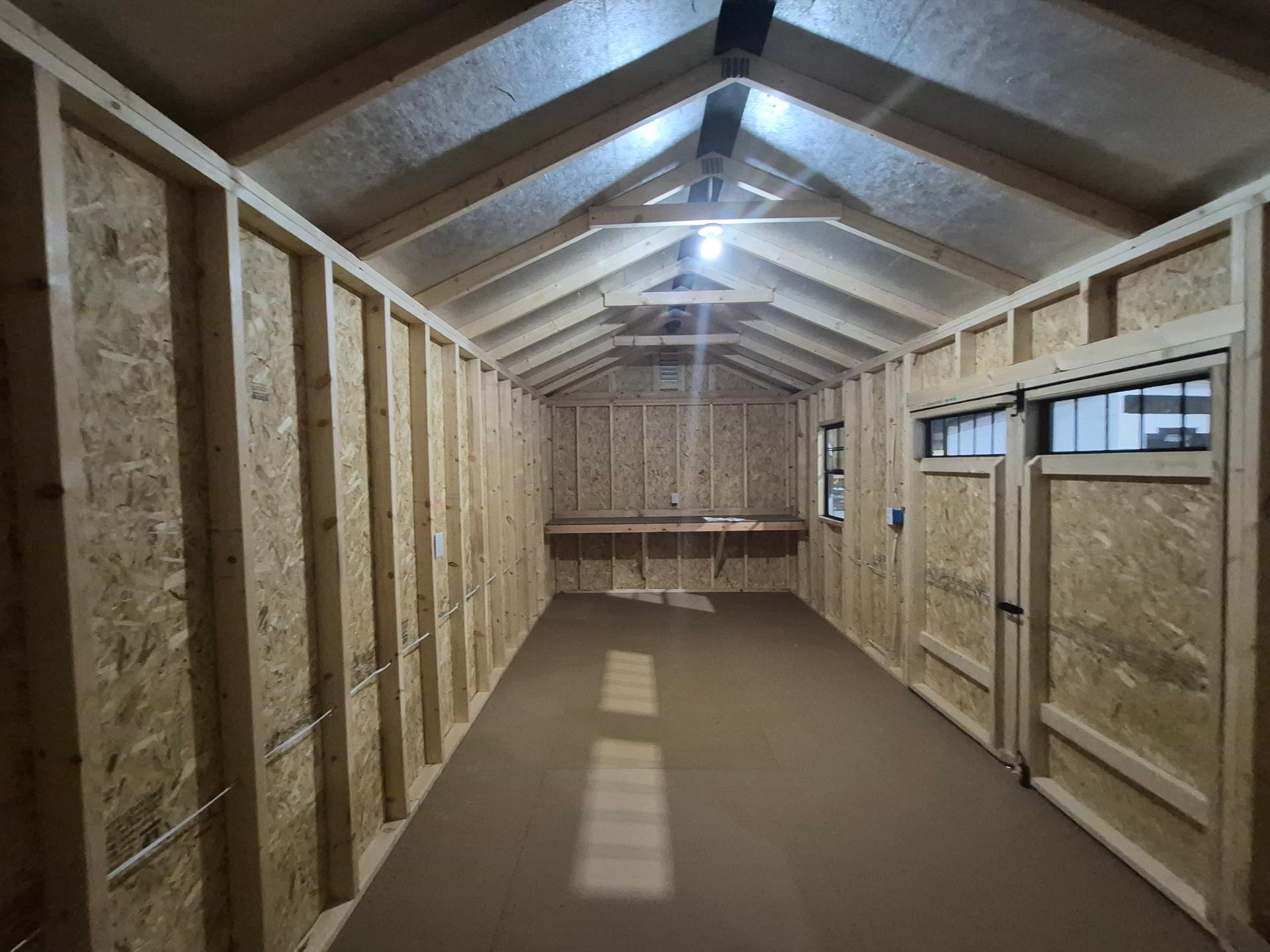 Standard Utility 10x24 portable building in Bark