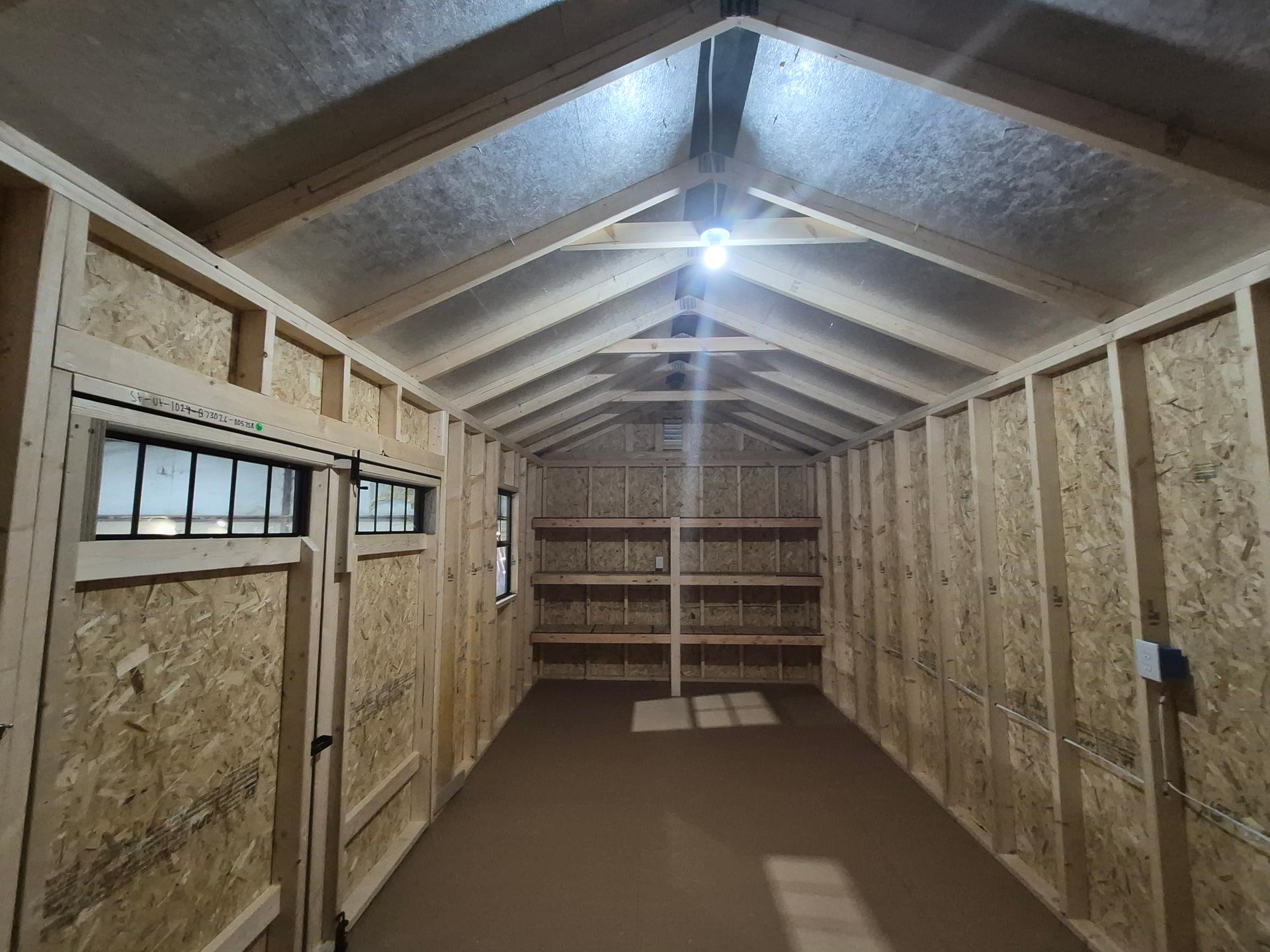 Standard Utility 10x24 portable building in Bark