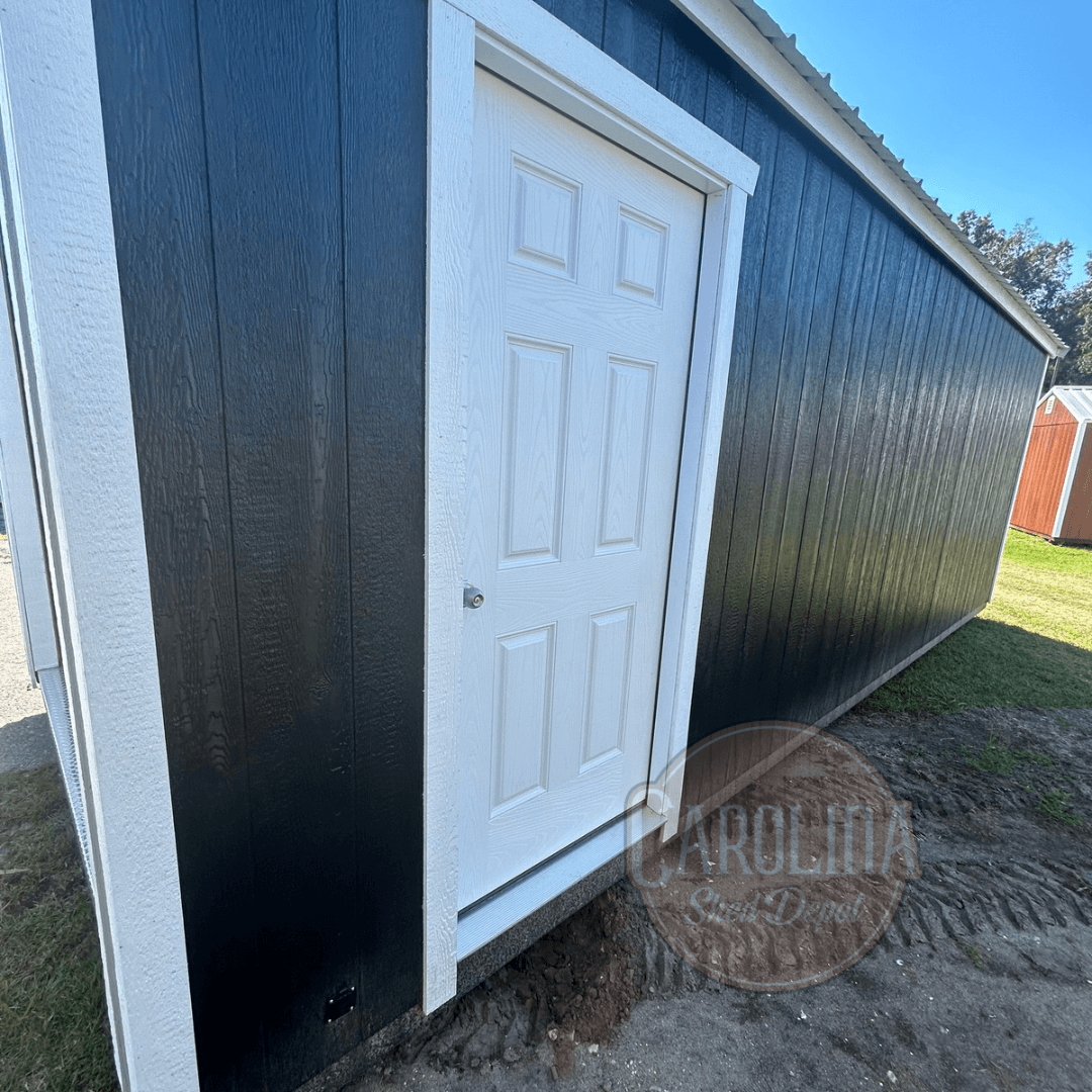 Standard Utility 10x24 portable building in Black