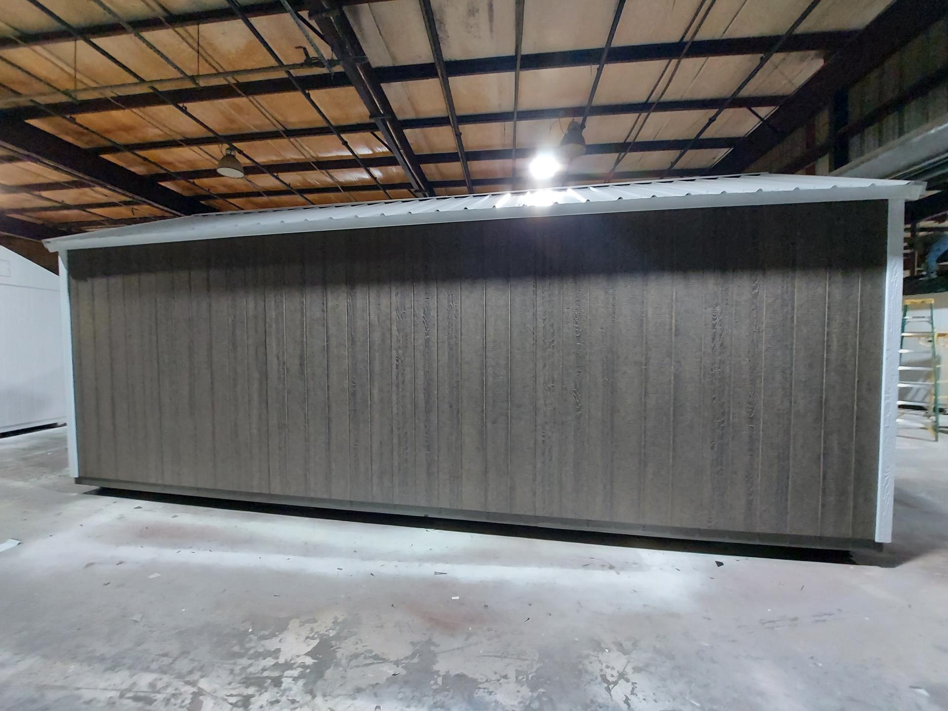 Standard Utility 12x24 portable building in Barnwood Grey